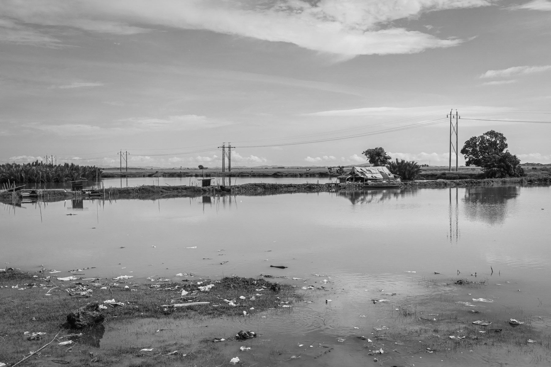Rural Sittwe township where dozens of small Rohingya villages are scattered and completely cut off from the towns and other villages. Rakhine State, Myanmar, September 2019