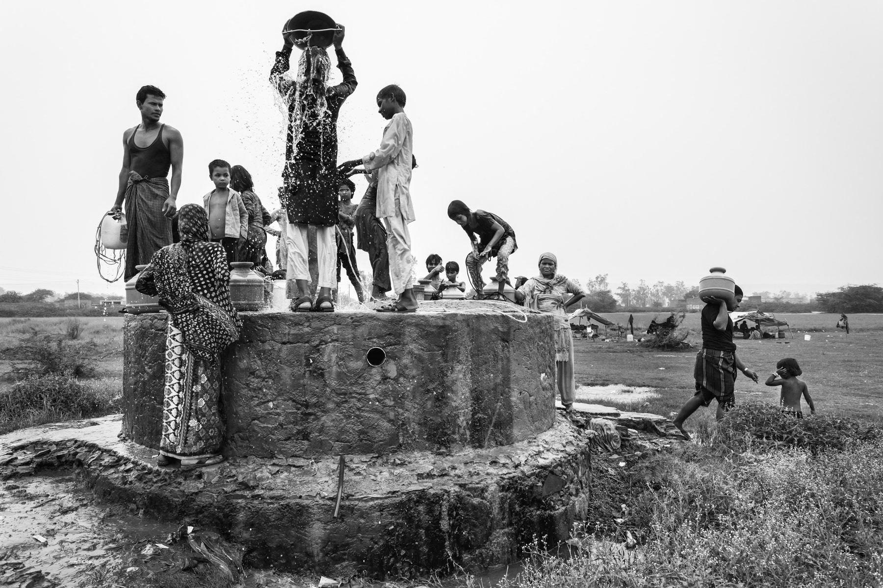 Rohingya refugees, Mewat camps, Haryana State, India, June 2016