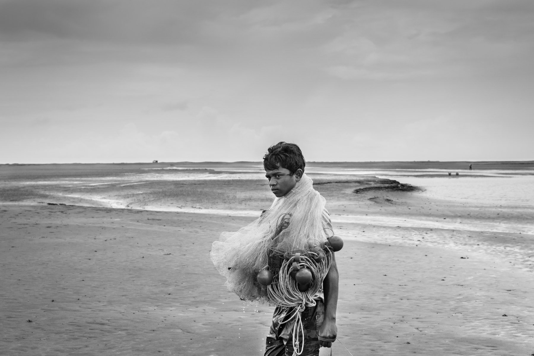 Beach from where trafficers launch their boats filled with desperate boat people, Ohn Taw Gyi Rohingya village in Rakhine State, Myanmar, September 2015