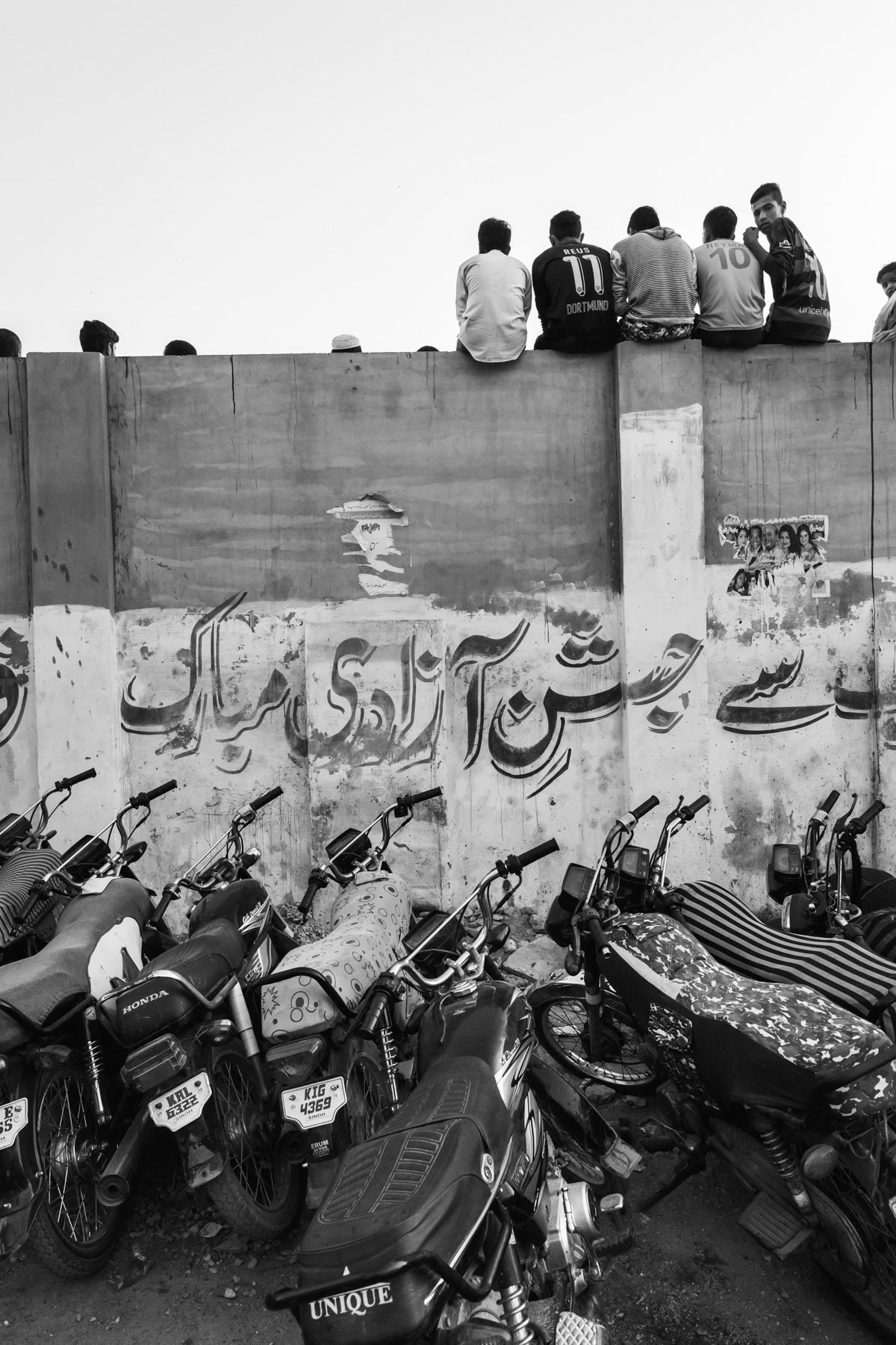 Attending the last football match of the season of the local Rohingya team. Burma Colony stadium, Karachi, Pakistan, December 2016