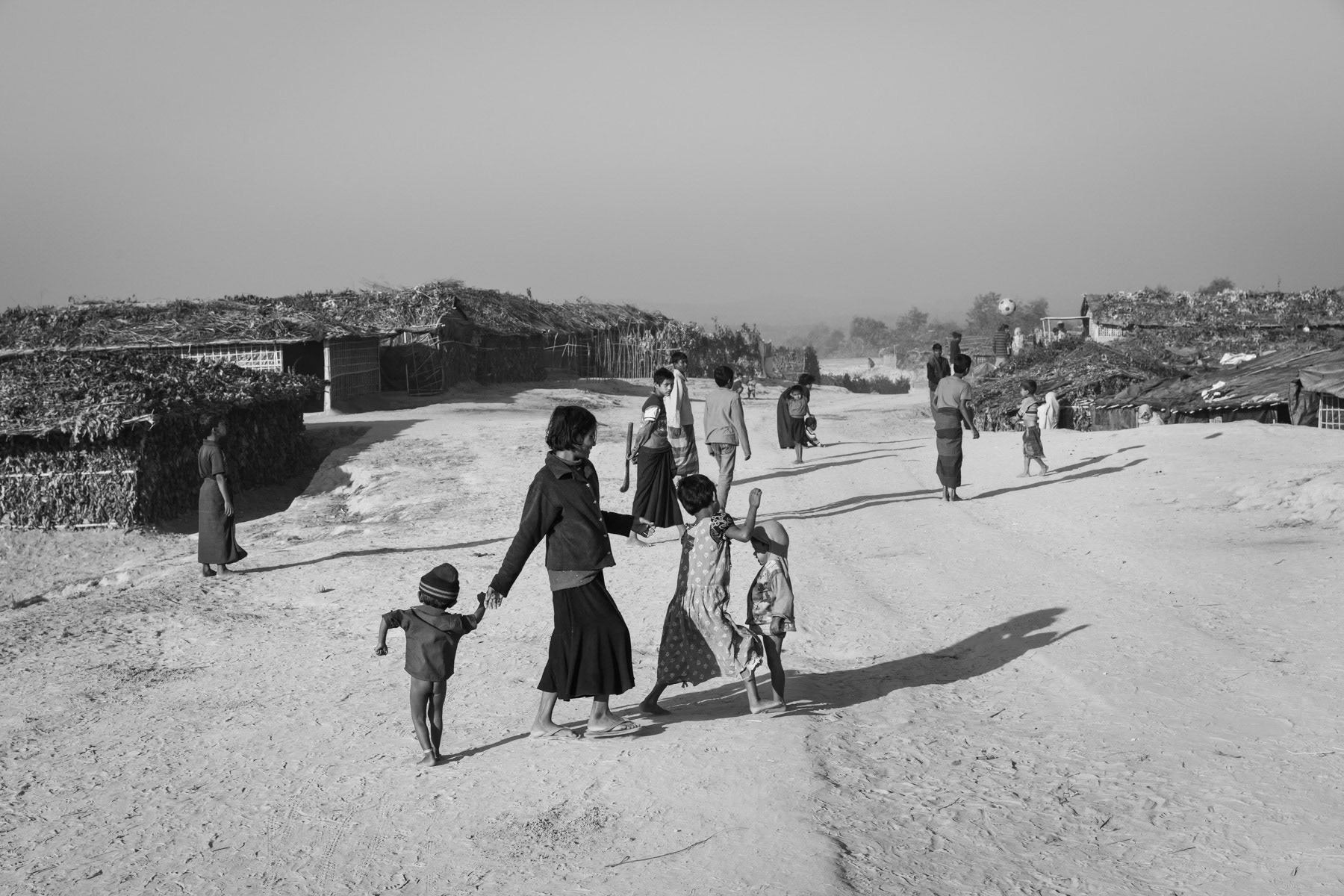 Newly built part of Kutupalong refugee camp hosting more than 50,000 Rohingya refugees that have arrived in Kutupalong camp alone during the past 3 months. Cox's Bazar, Bangladesh, February 2017