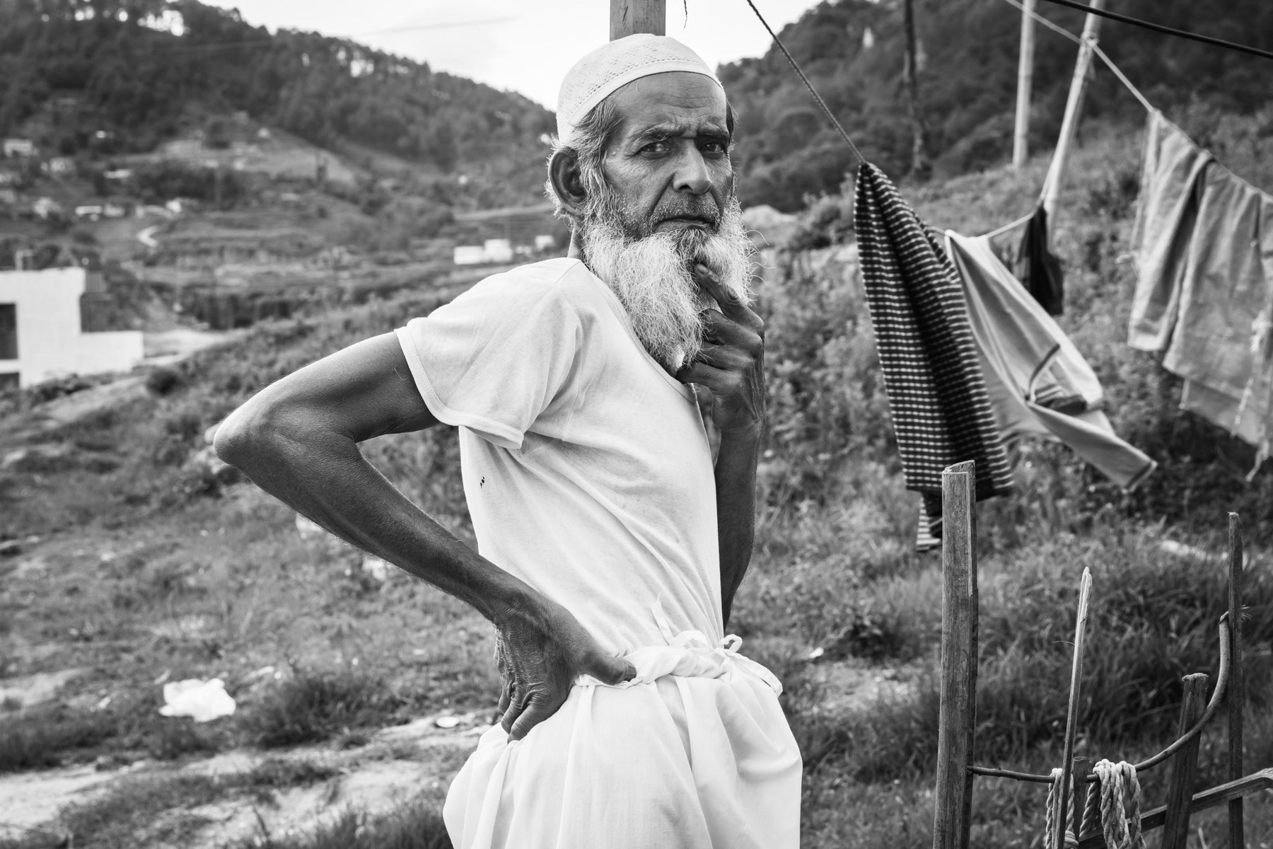 Rohingya refugee from Myanmar. Chunikhel camp in the Kathmandu Valley, Nepal, June 2017