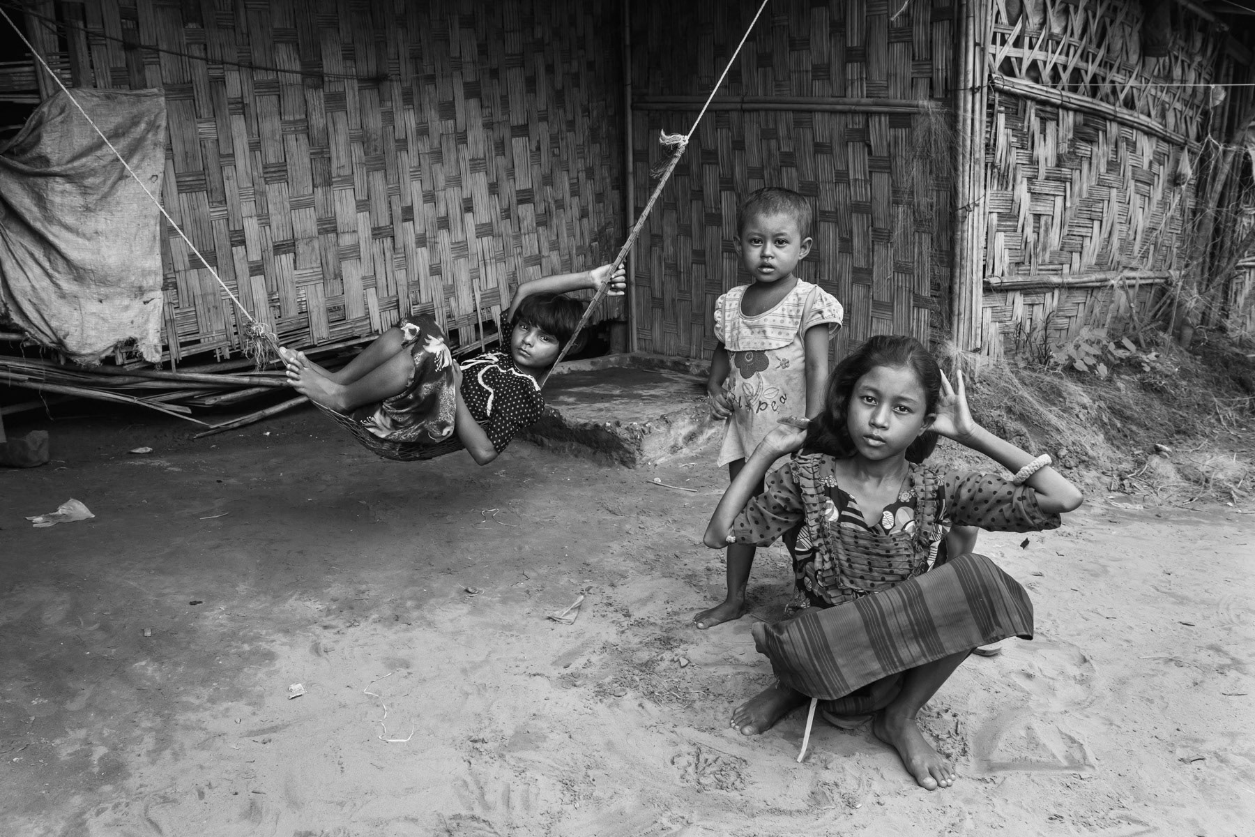 Ohn Taw Gyi IDP Camp for stateless Rohingy displaced following the 2012 inter ethnic violance. Sittwe township, Rakhine, Myanmar, May 2016