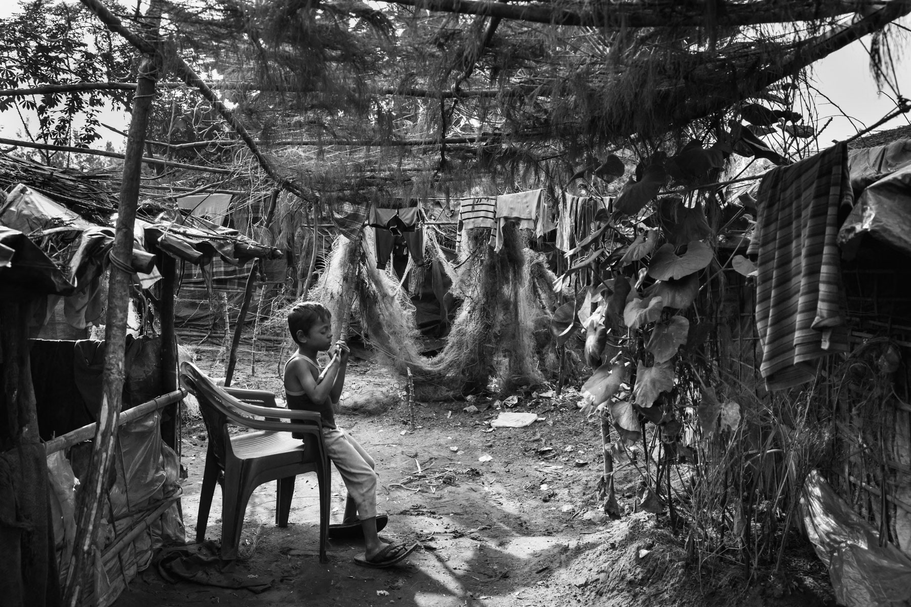 Rohingya boy, Shamplapur refugee camp, Bangladesh, December 2015