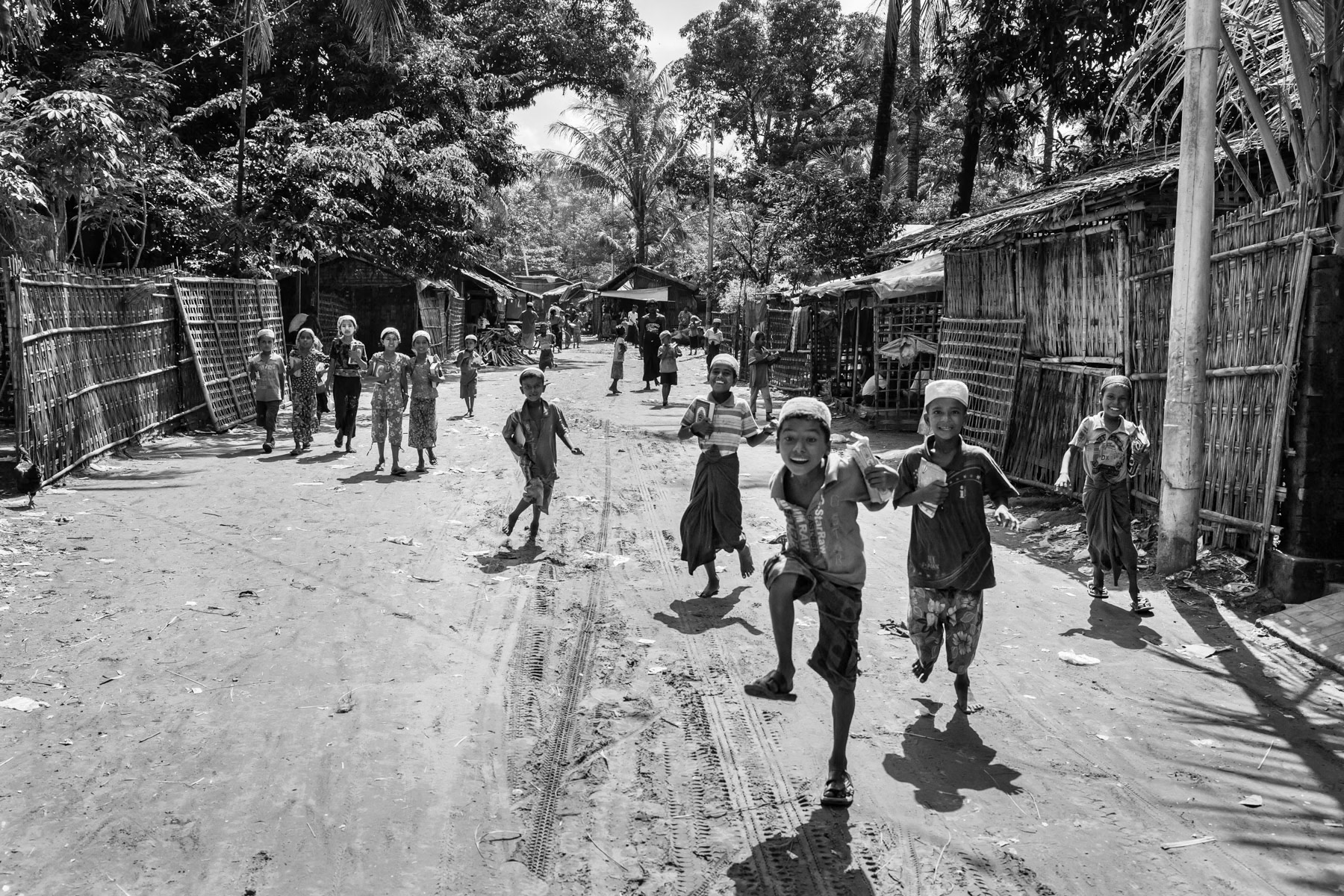 Fenced-off neighbourhood of Aung Mingalar in Sittwe with the last 4,000 Rohingya left in the city, Arakan, Myanmar, September 2015