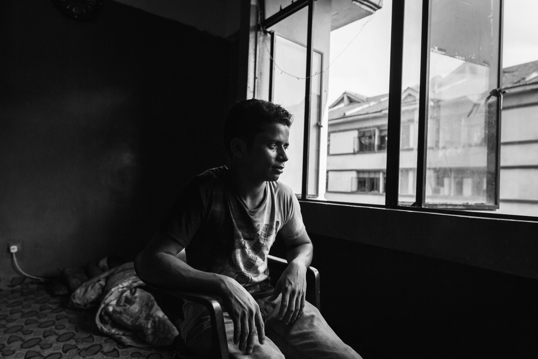 A Rohingya refugee working in the nearby wholesale market, Klang, Malaysia, June 2016