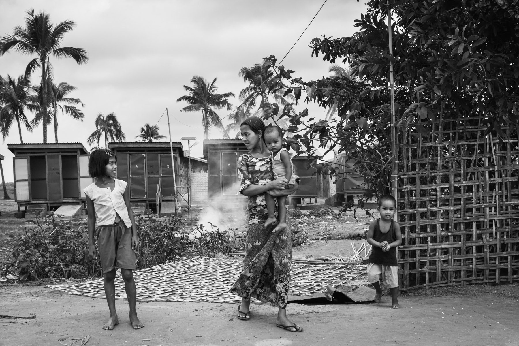 Stateless Rohingya in their own country. Thet Key Pyin closed IDP camp, Sittwe township, Rakhine, Myanmar, May 2016