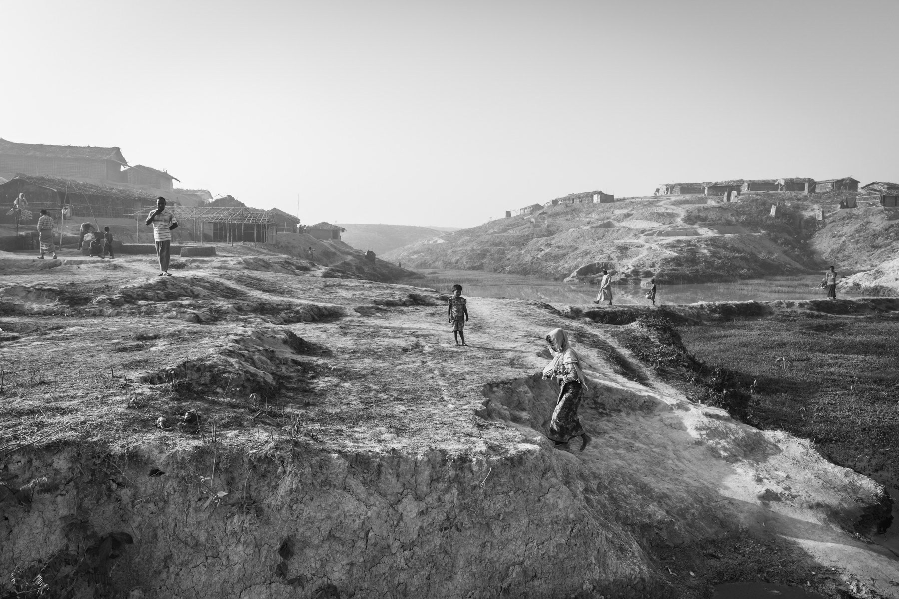 New areas being used to extend Kutupalong refugee camp and host the 50,000 Rohingya refugees that have arrived there since October 2016. Kutupalong extension, Cox's Bazar, Bangladesh, February 2017