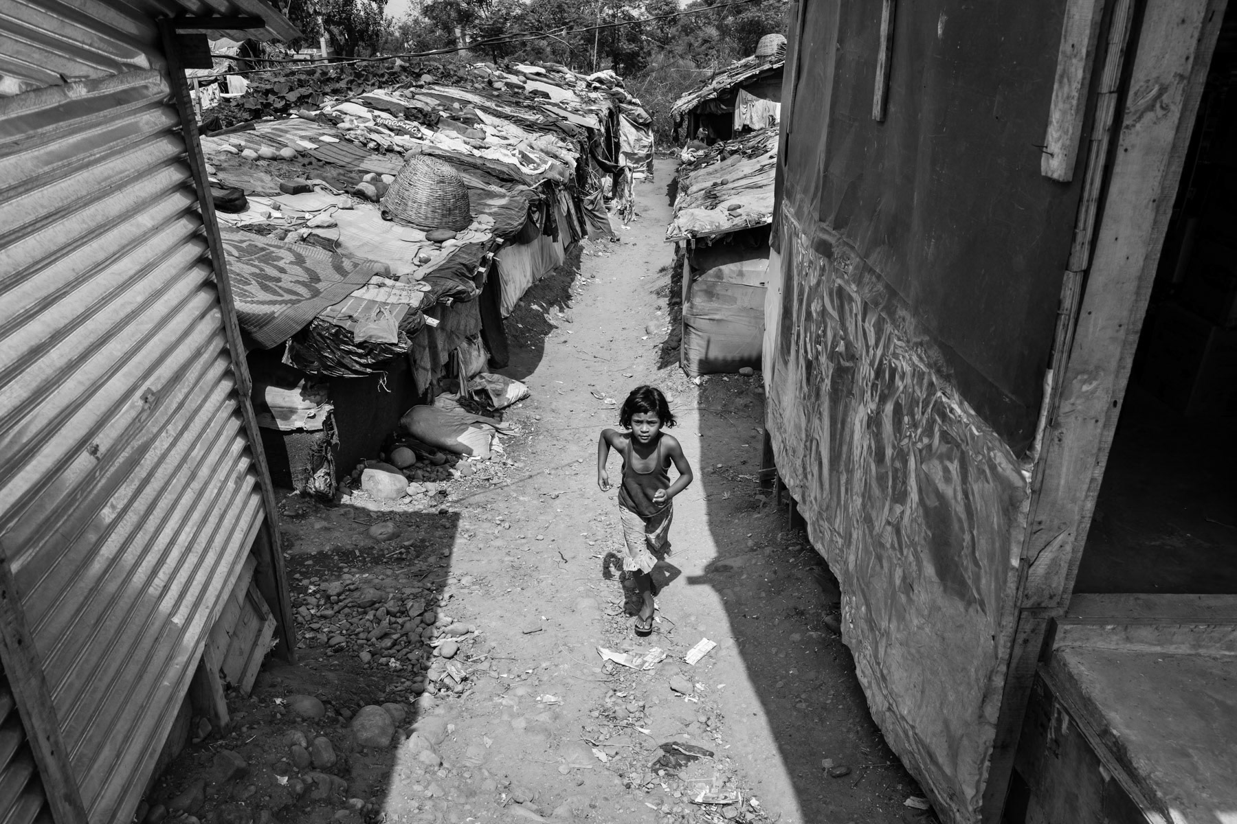 Narwal makeshift camp for Rohingya refugees, Jammu, Jammu and Kashmir region, India, June 2017