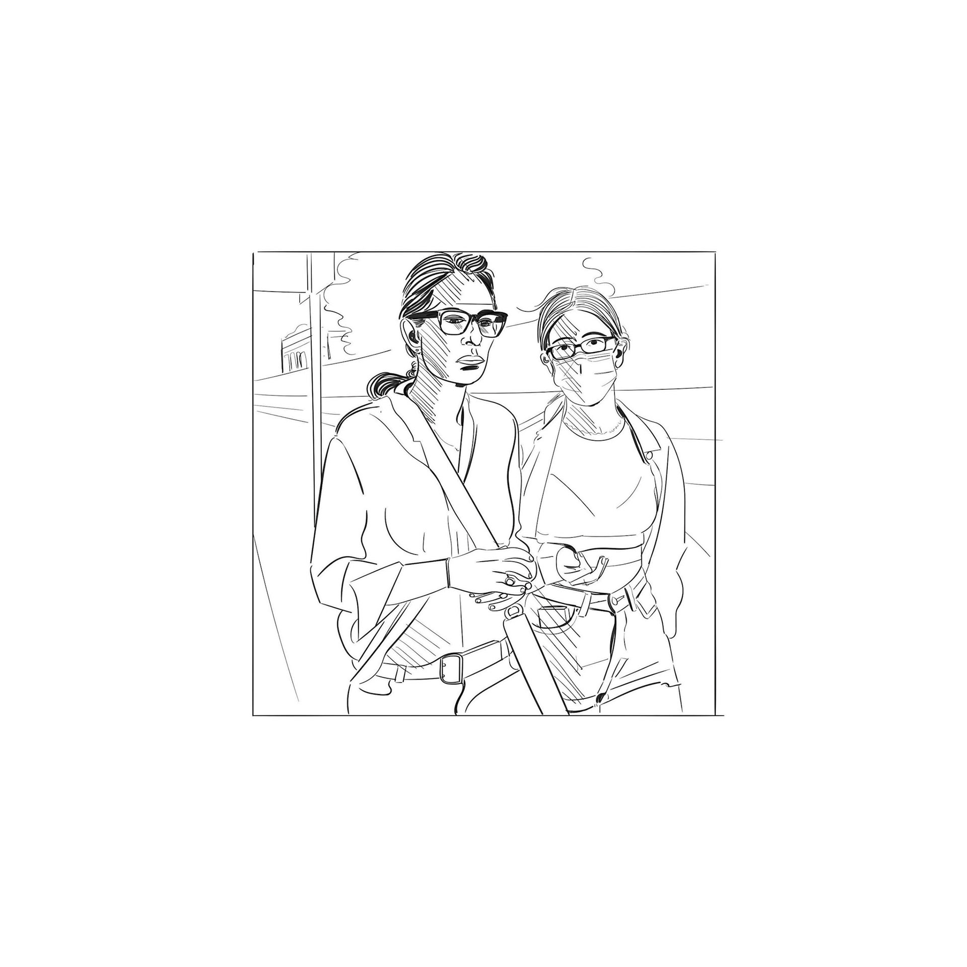 #Drw-#2021-x013 Mother &amp; Daughter (differences and similarities) 2021