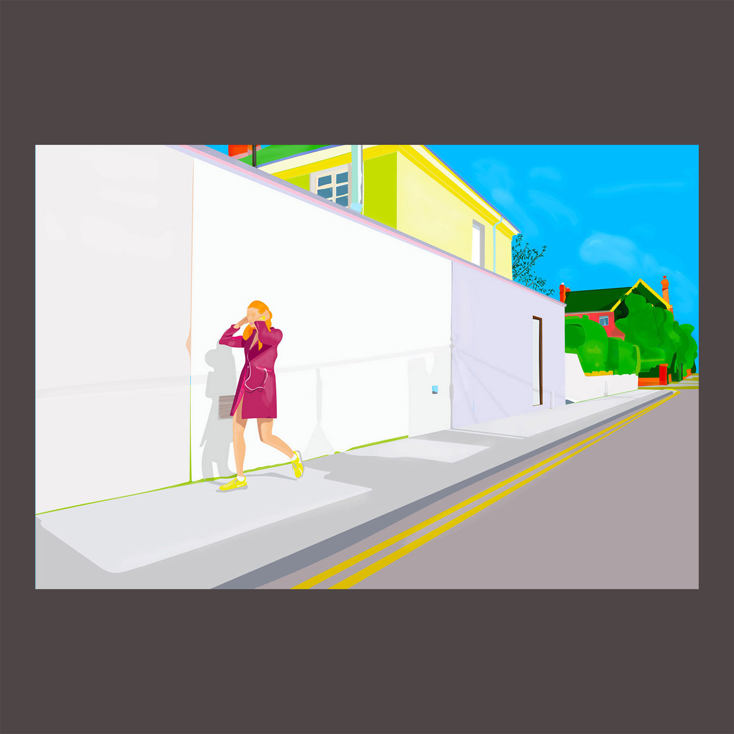 #1077A A place to go, 2016. New Media on two panels, 110x164cmcm