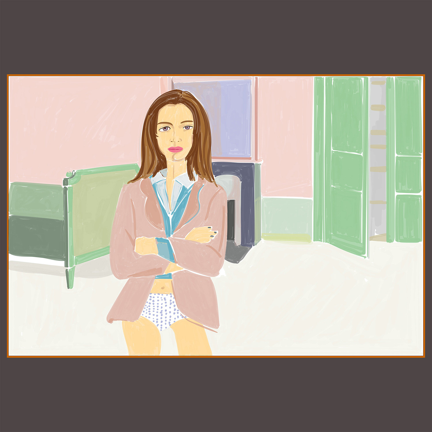 #1570A Emma (Interior) 2024, New Mixed Media, 33x50cm