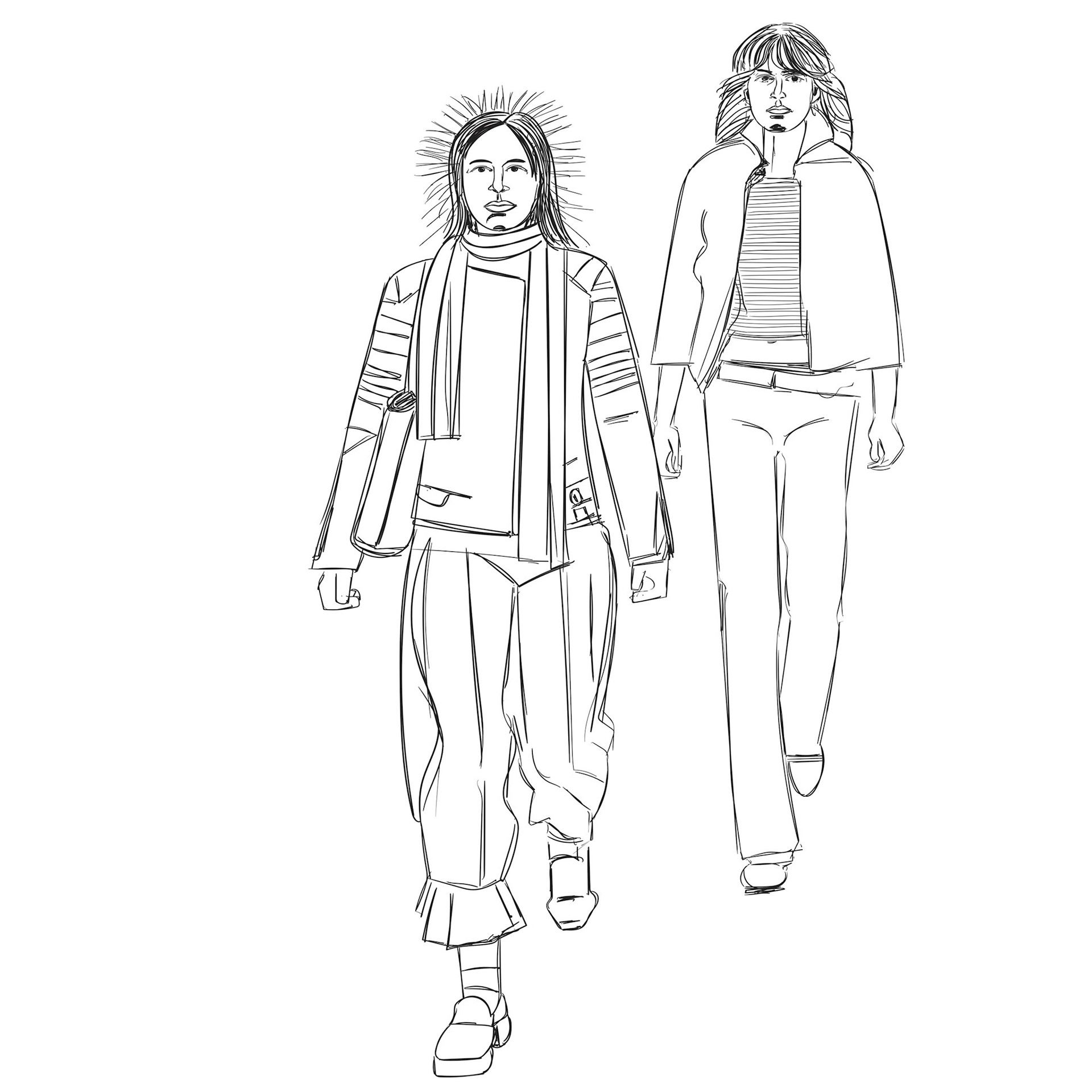 #2068Drw Lucy and Margaret (Stufdy for "We are leaving") 2025