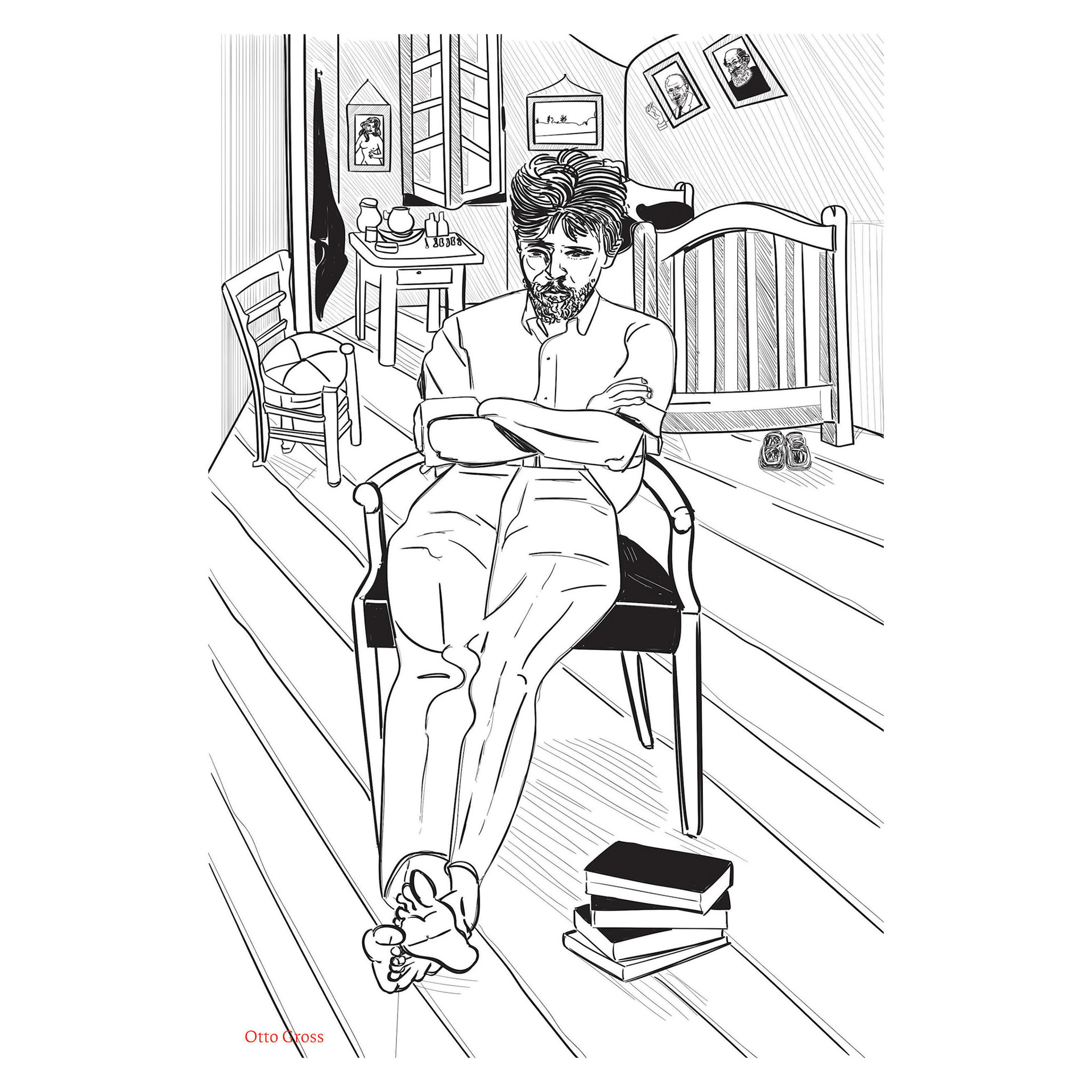 #1907DRW Otto Gross (Filippo Trasatti, Dialoghi immaginari su anarchia e libertà, Eleuthera, Milan 2024)