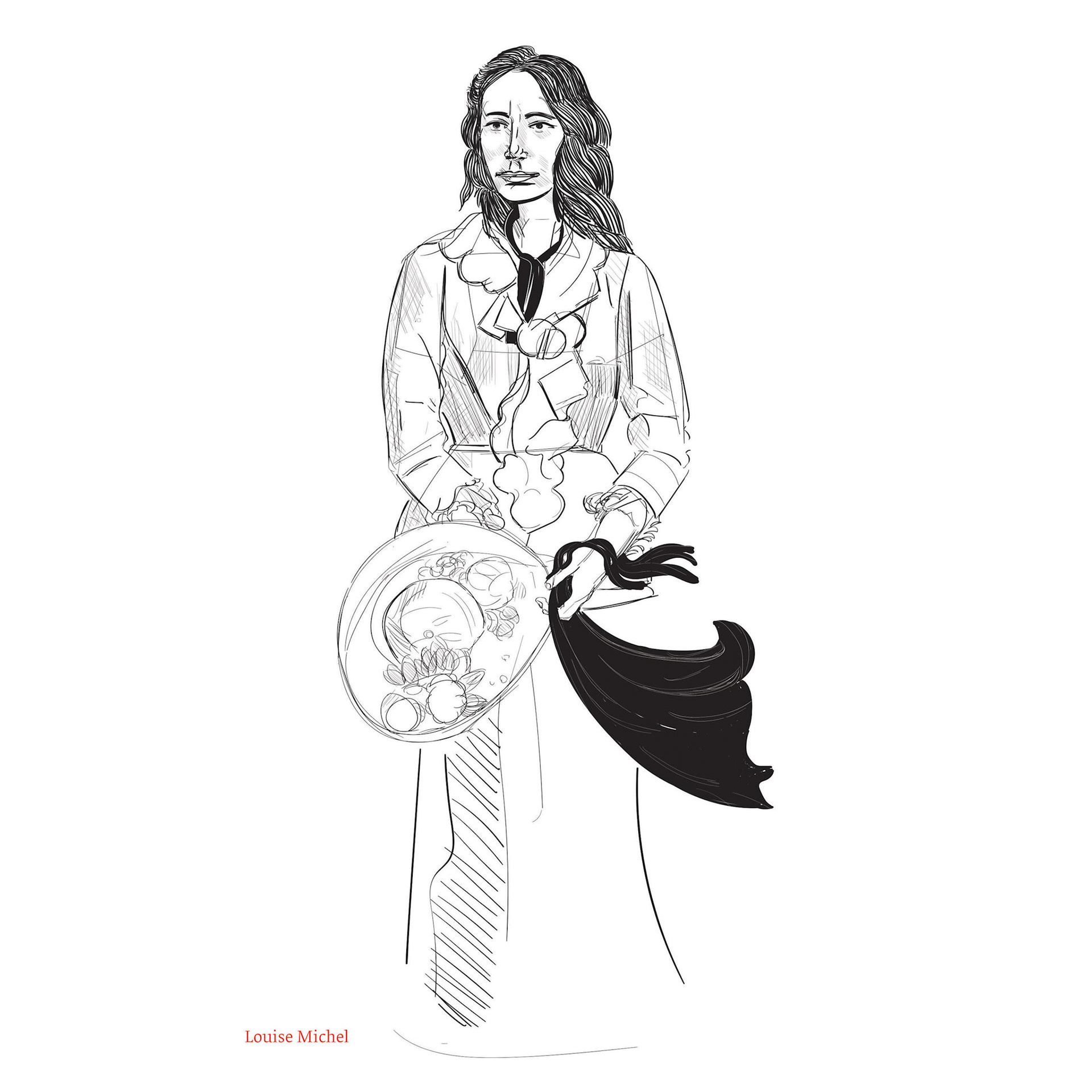 #1906DRW Louise Michel (Filippo Trasatti, Dialoghi immaginari su anarchia e libertà, Eleuthera, Milan 2024)