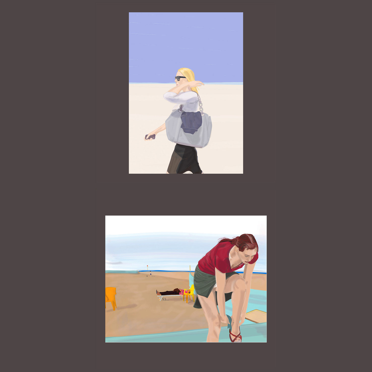 #712 At the Seashore (Late Afternoons), 2012. Editiion of 7, 53x73cm #649 Sand (The gesture), 2012. Editiion of 7, 53x73cm