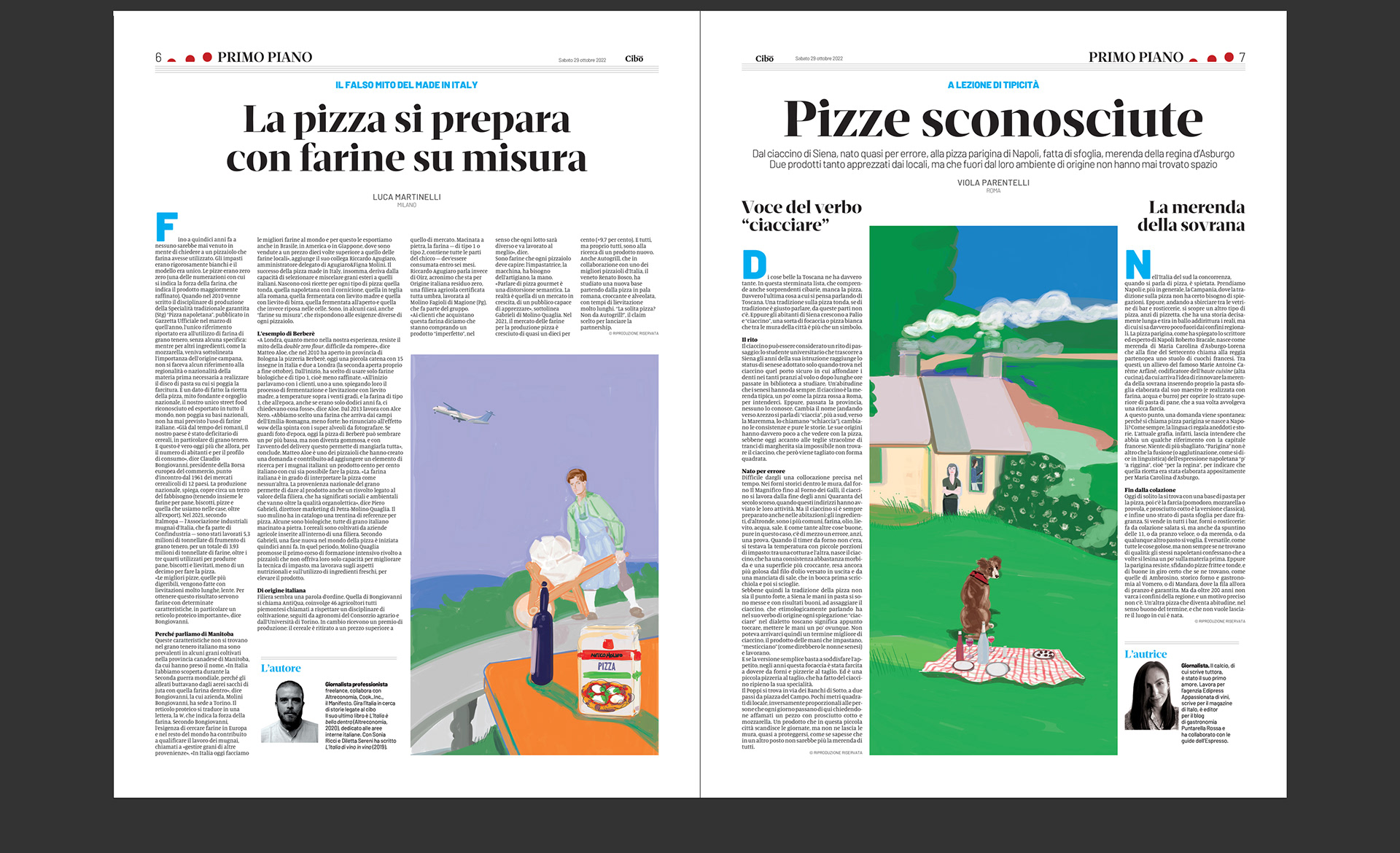 Domani, Cibo, Rome, 29 October 2022, pp 6-7