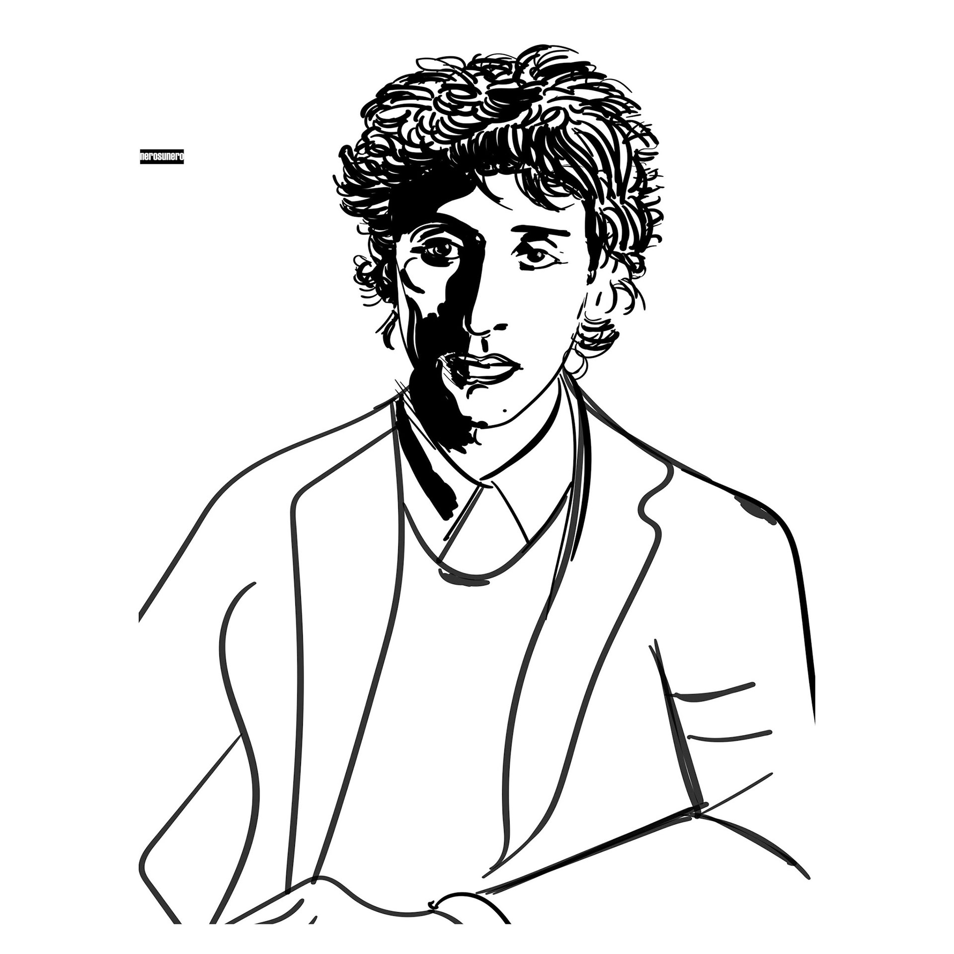 #Drw-#2021-x025 Franco Battiato (23 March 1945 – 18 May 2021) for Domani Editoriale 2021