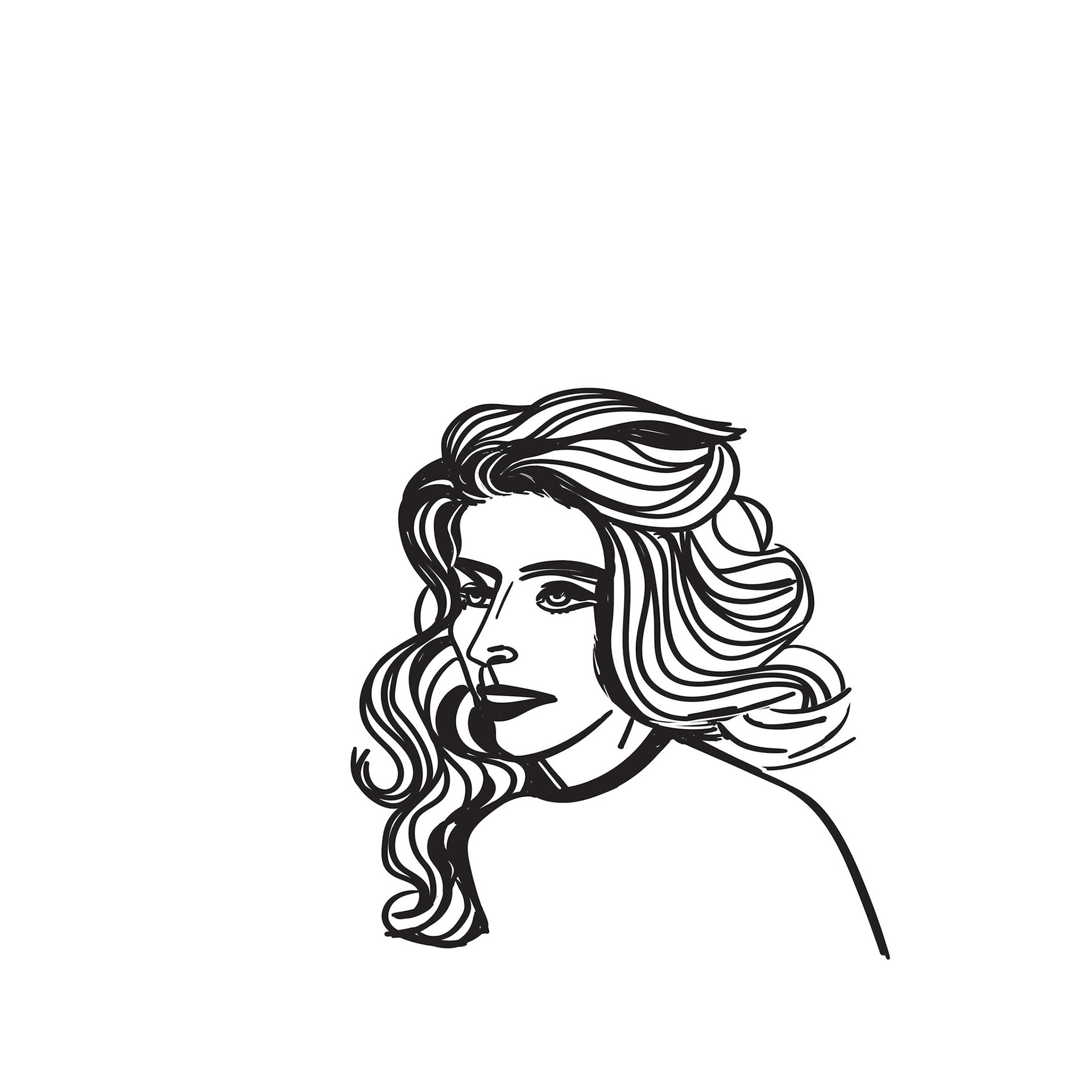 #1827DRW Study for Cover (Girl / Lacca) 2023