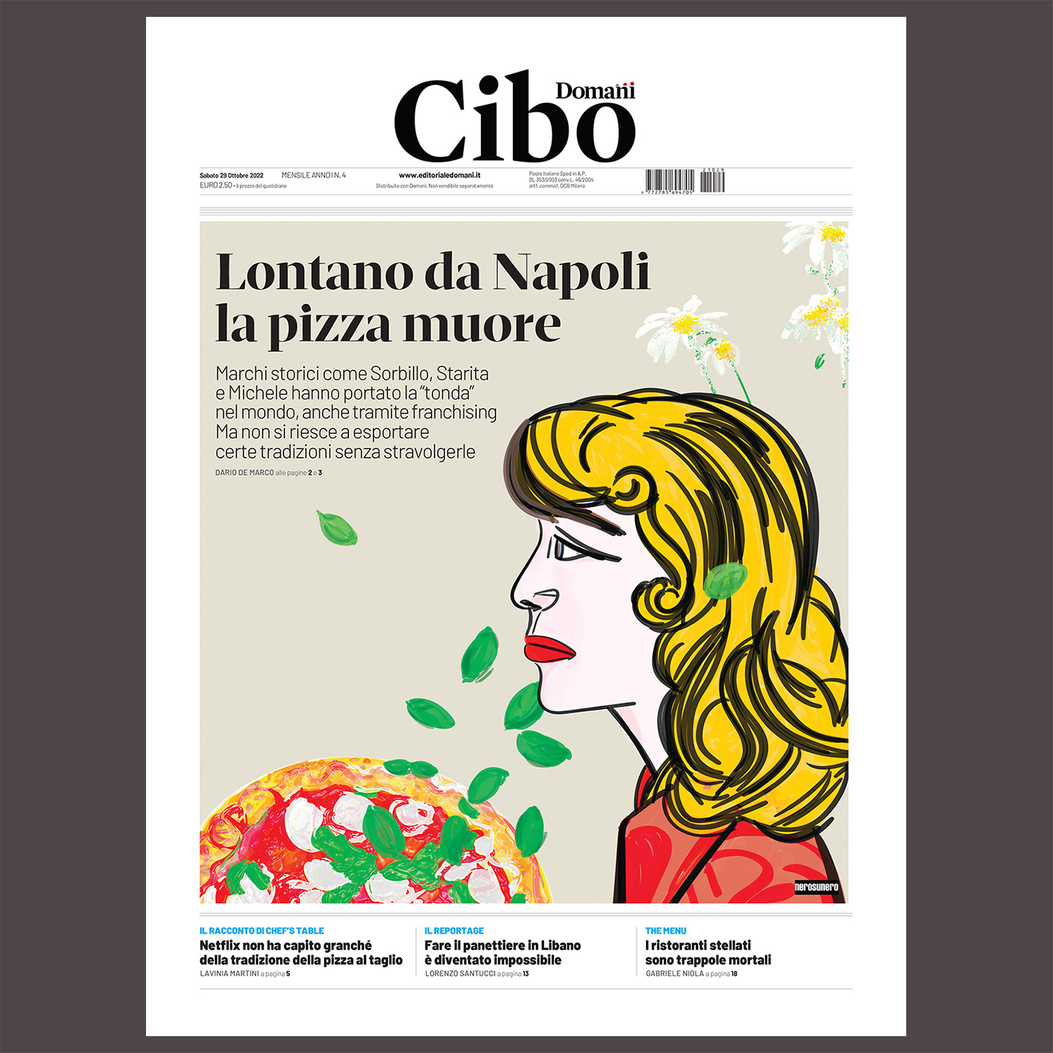 Cibo, Domani Magazine (Rome 29 October 2022)