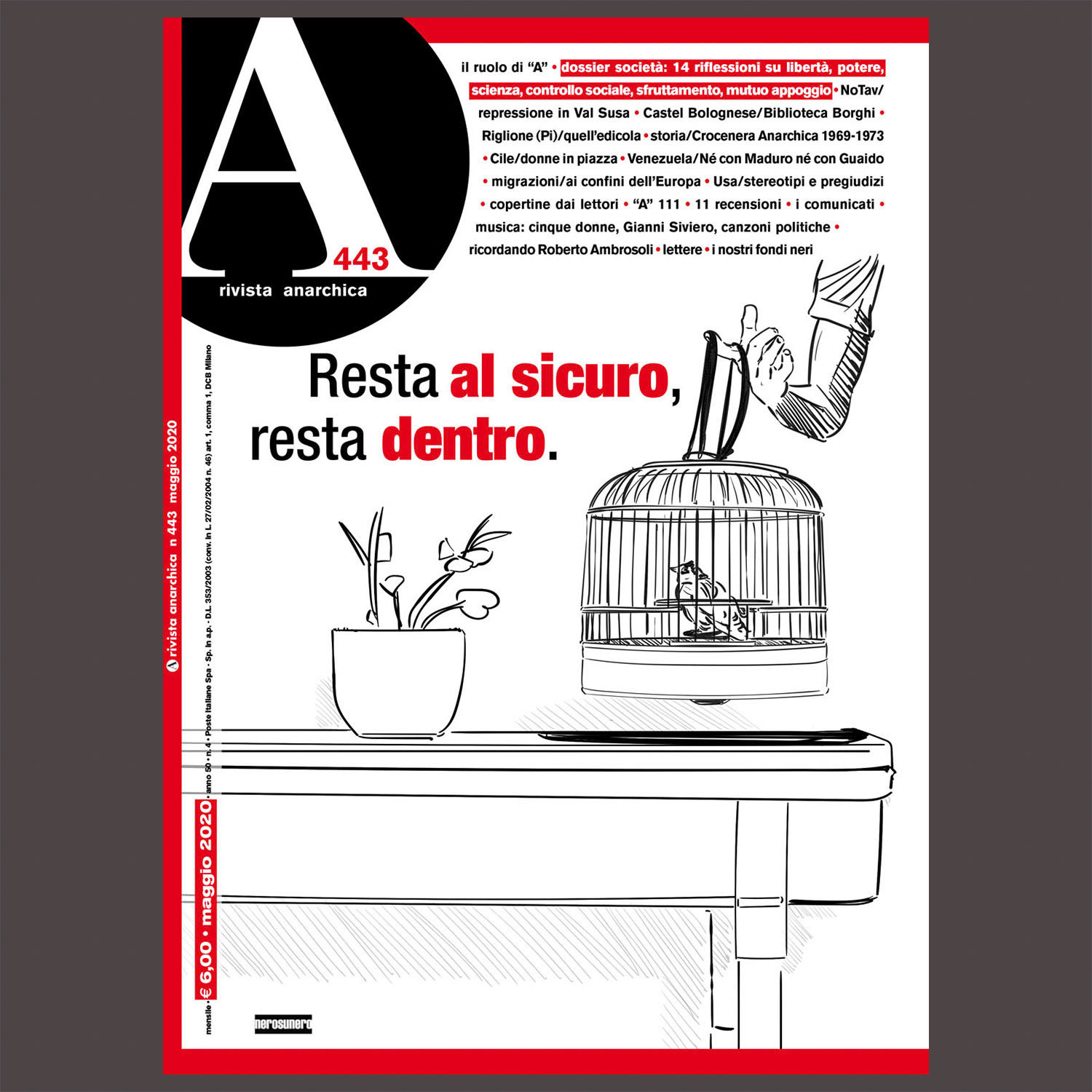Rivista Anarchica (Milan, May 2020) no 443