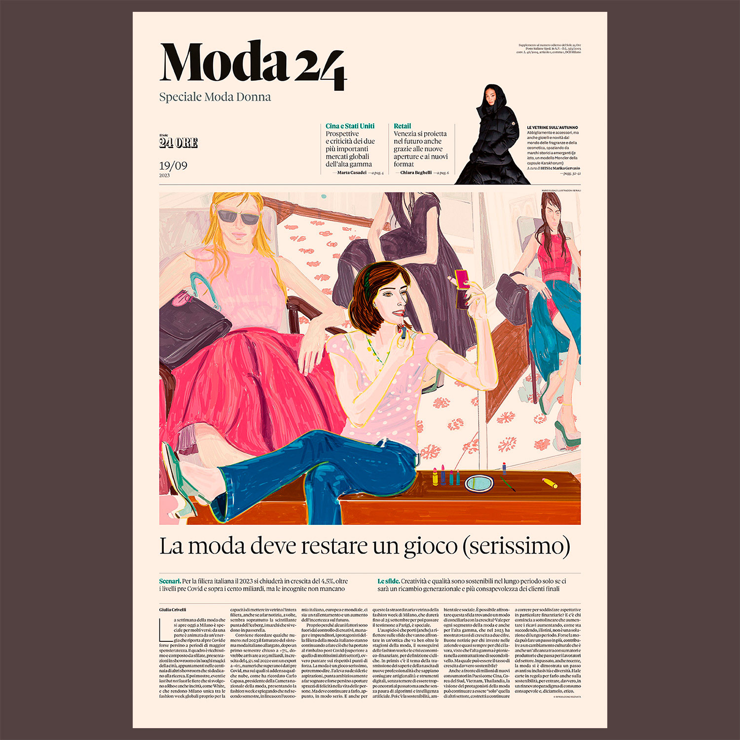 Moda24, Il Sole 24 Ore, Milan, 9 September 2023