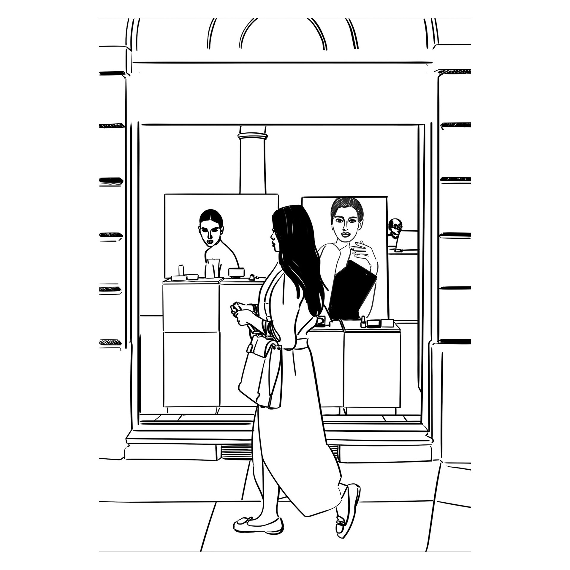 #Drw-#2021-x037 Figure / Fashionable (Preliminary study for The Milaneser) 2021