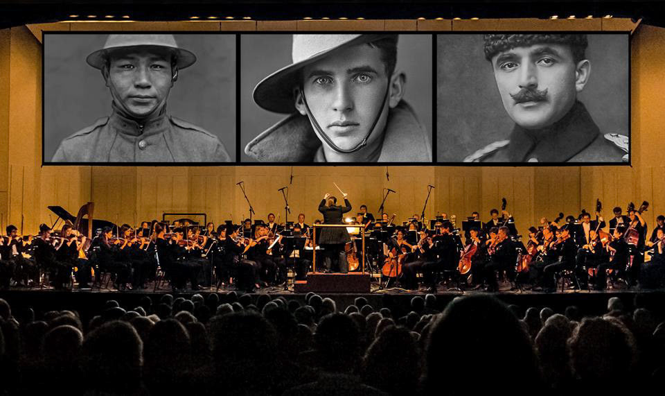 The Canton Symphony Orchestra with Photochoreography by Westwater Arts. Photo Credit: Nicholas Bardonnay