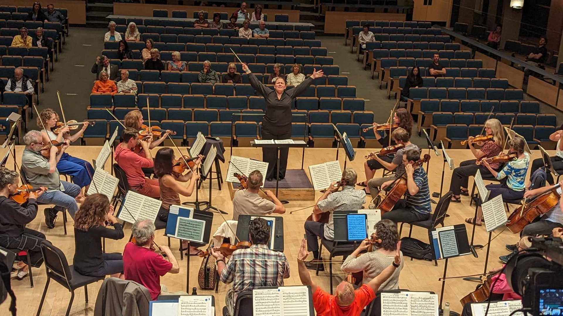 Working with Yannick Nézet-Séguin and the Orchestre Métropolitain at Domaine Forget. Photo Credit: Cheng Xin Ip