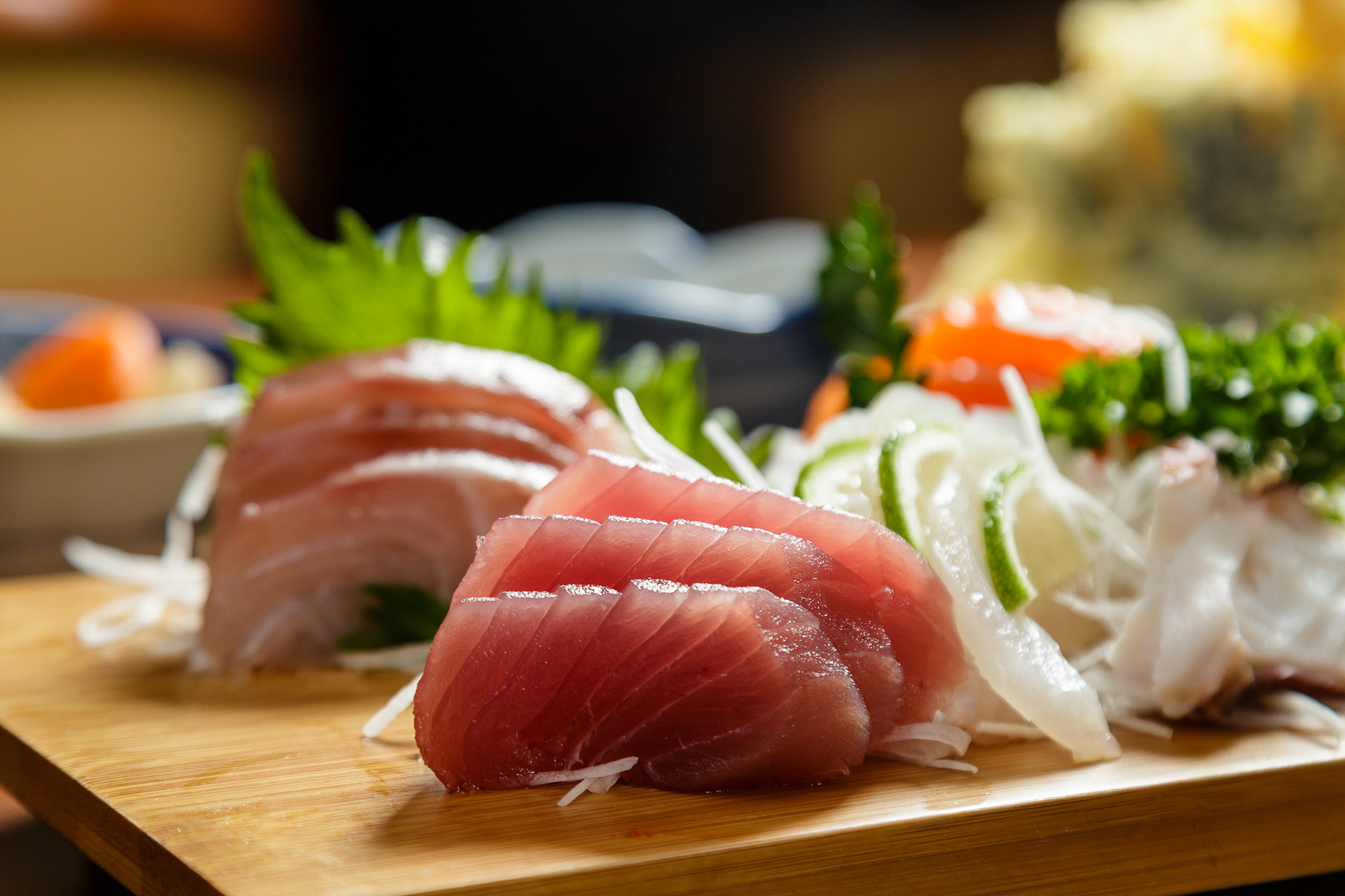 Sushi e sashimi do hotel matsubara