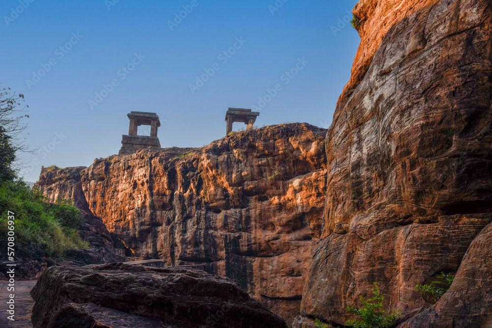 Watch towers at Badami fort