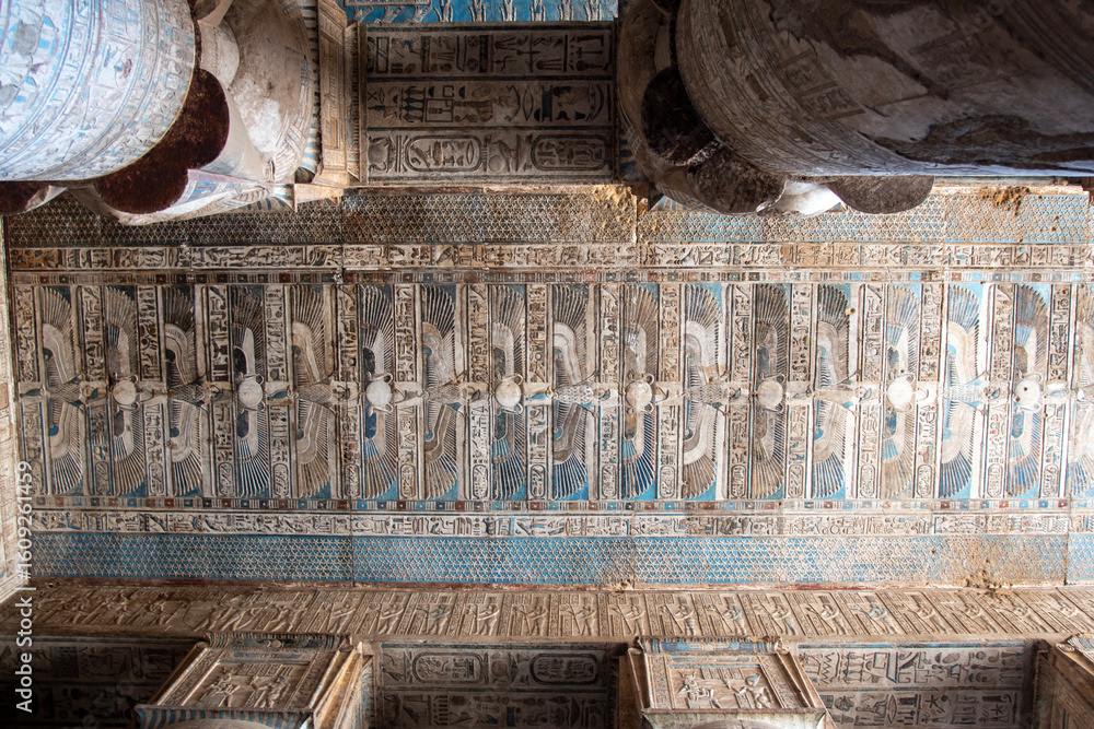 Vultures on Dendera Temple ceiling
