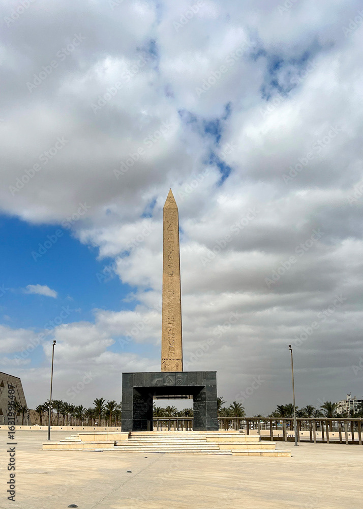 Hanging Obelisk in the Grand Egyptian Museum, Cairo