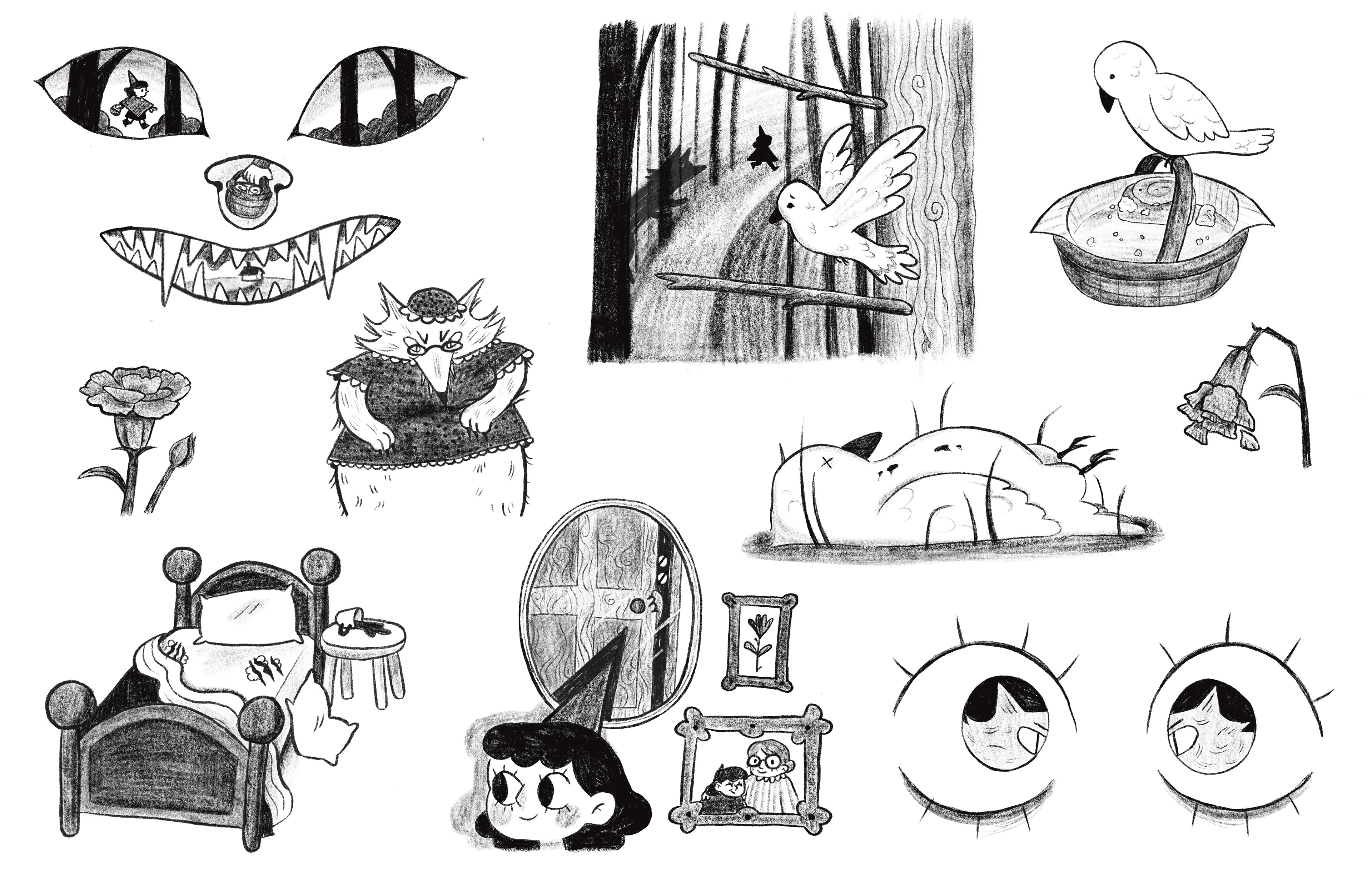 Little Red Cap Spot Illustrations