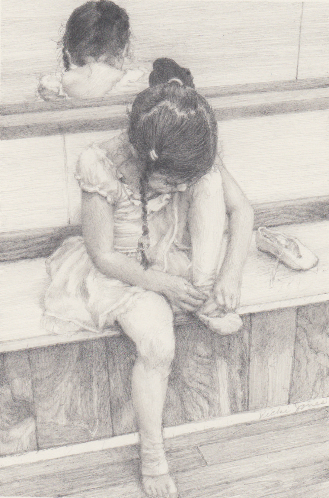 The Right Shoe - Graphite on paper, 3 11/16" x 5 7/16" - Original available