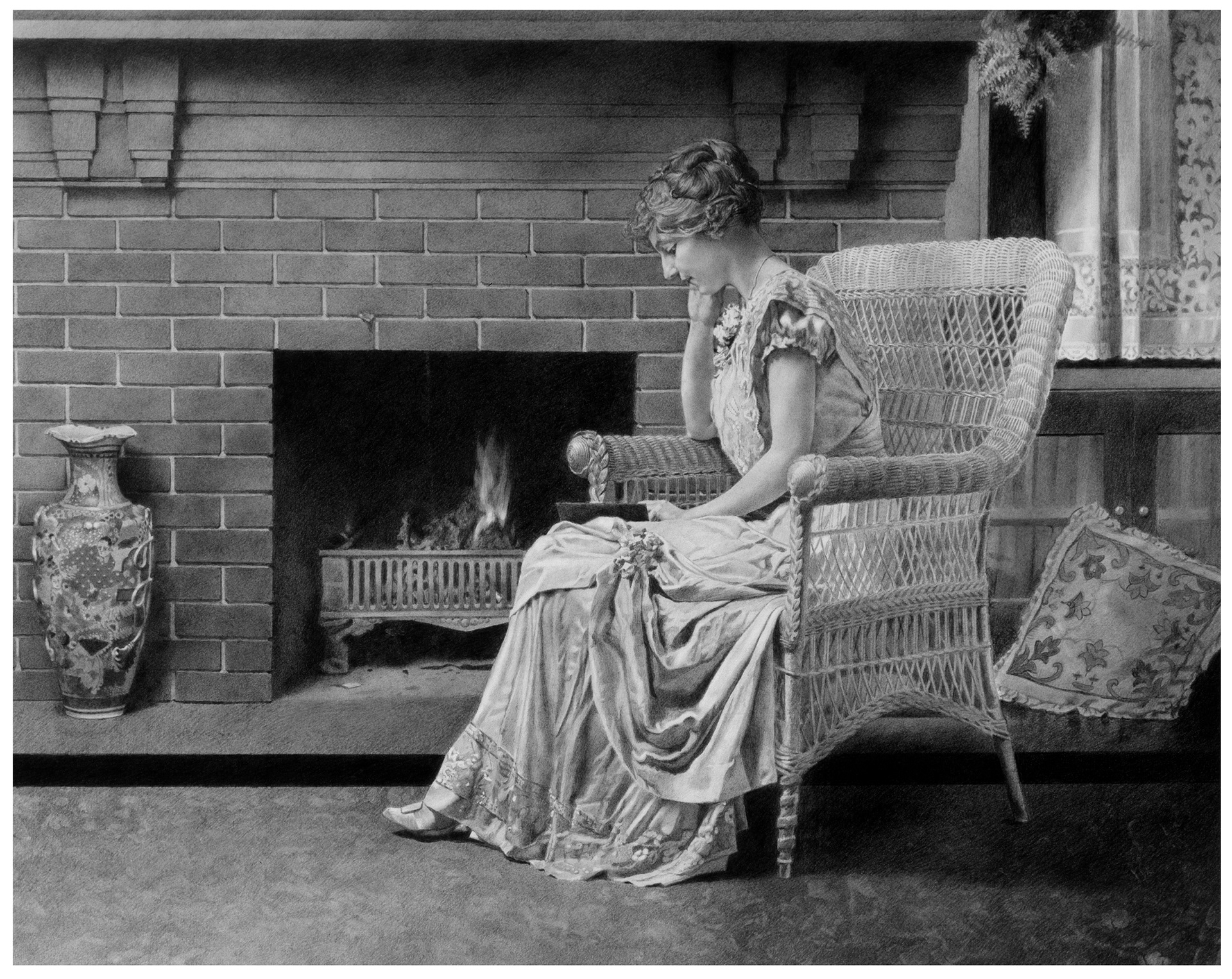 Sarah - Graphite on paper, 19" x 15" - Reproduction available - (Private Collection)