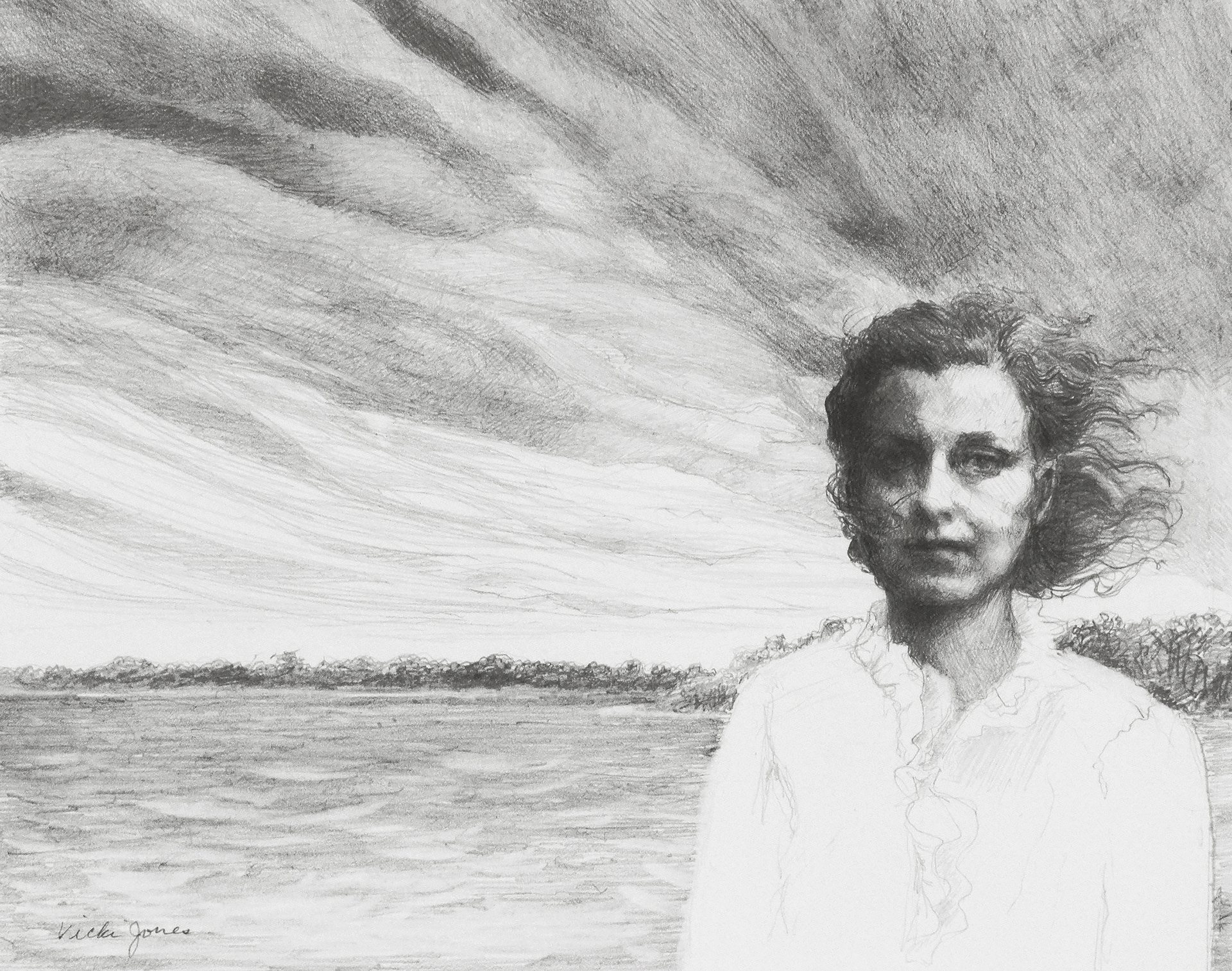 Fourth of July - Graphite on paper, 8" x 6 1/2"