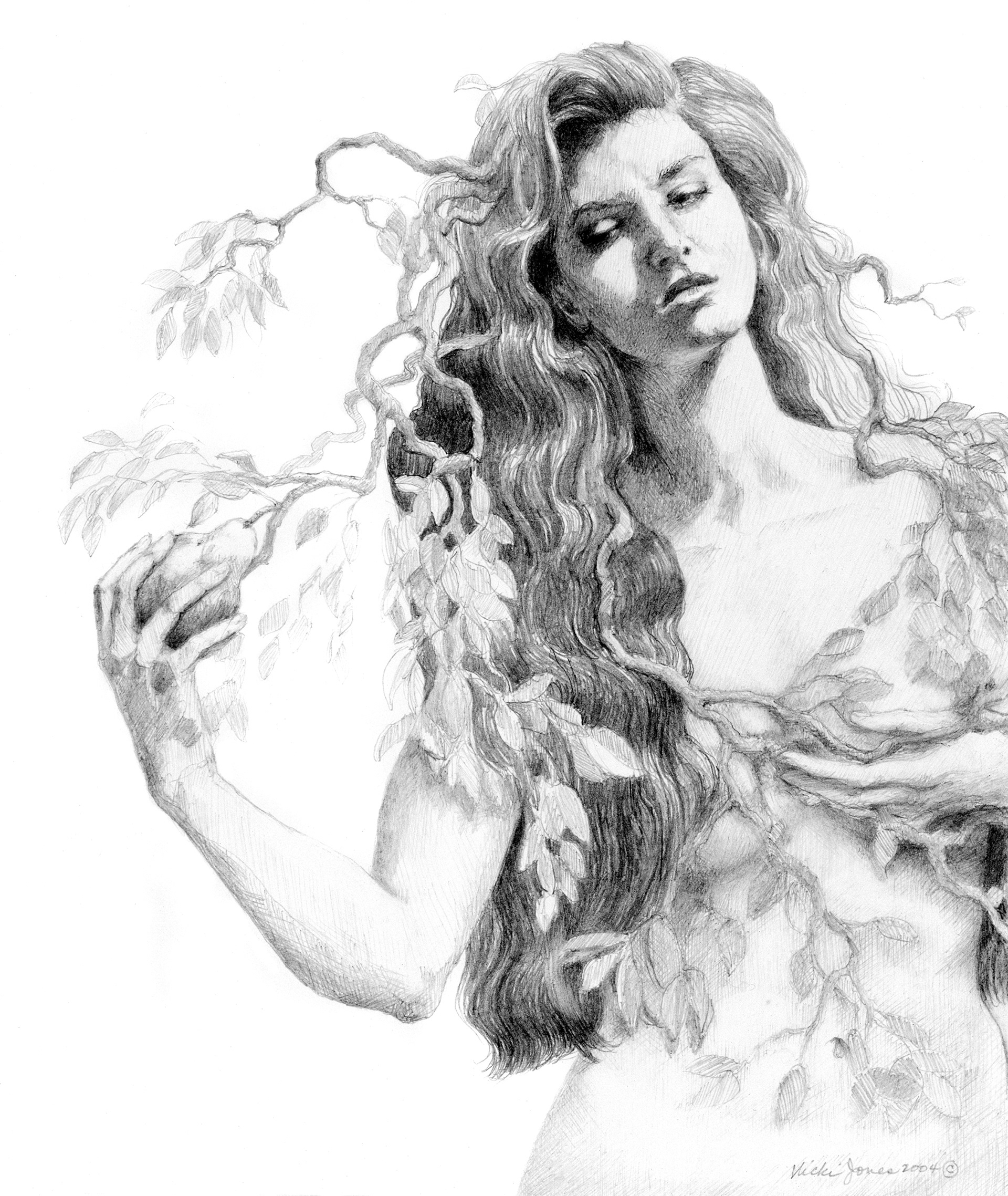 Spell - Graphite on paper, 7 1/2" x 9 1/2" - Reproduction available - (Private Collection)