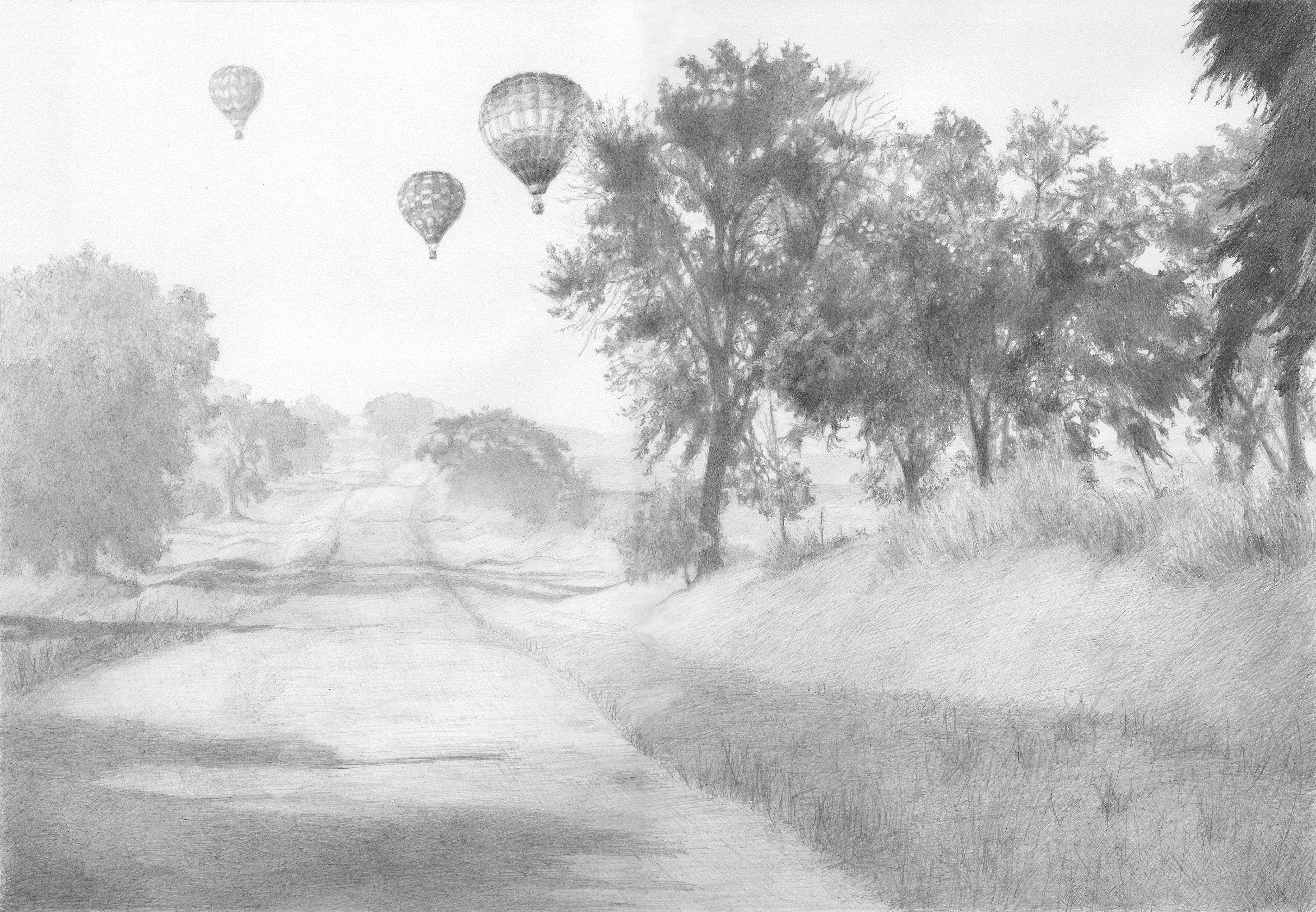 Drift - Graphite on paper, 13 1/2" x 10" - Original available