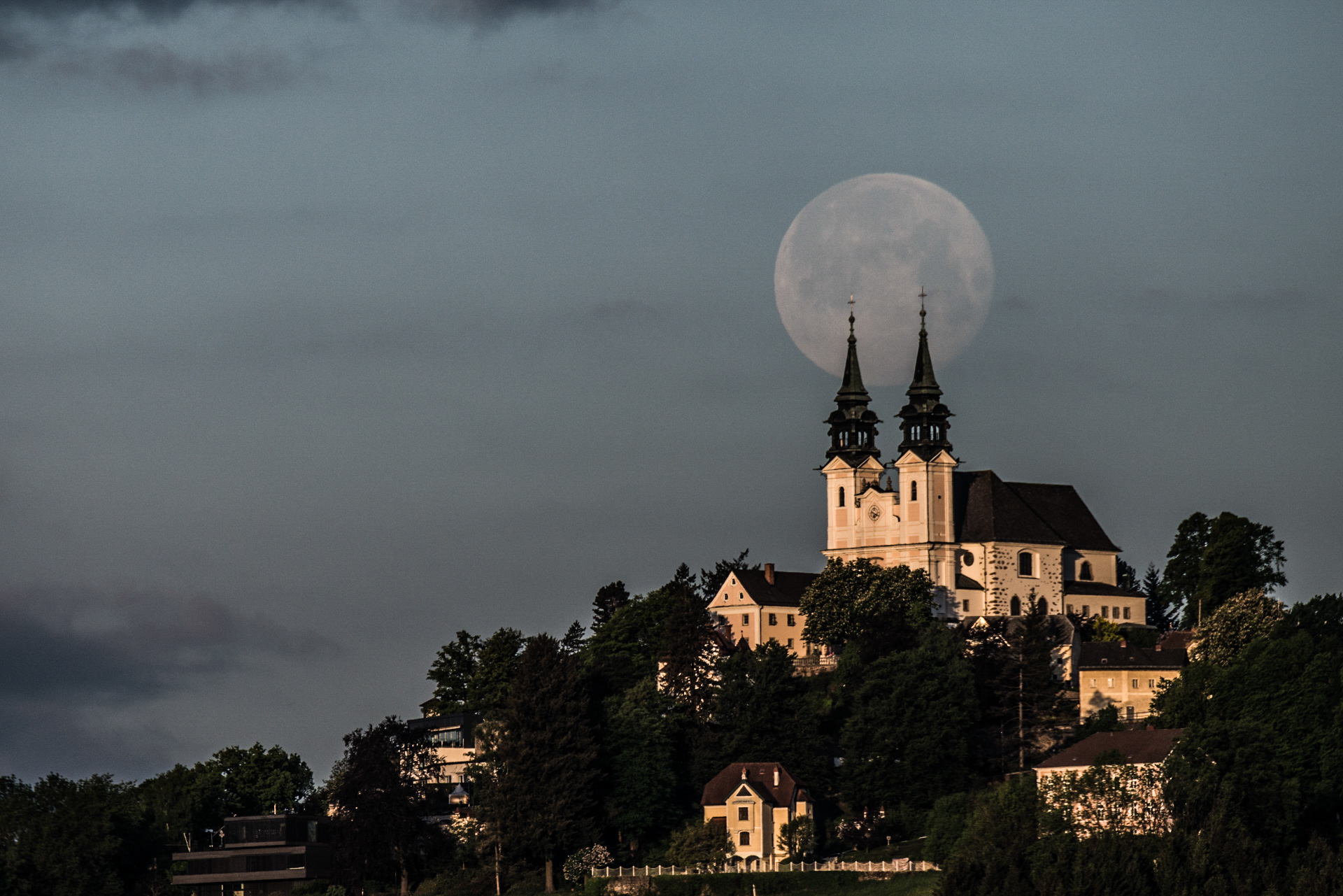 Vollmonduntergang Pöstlingberg