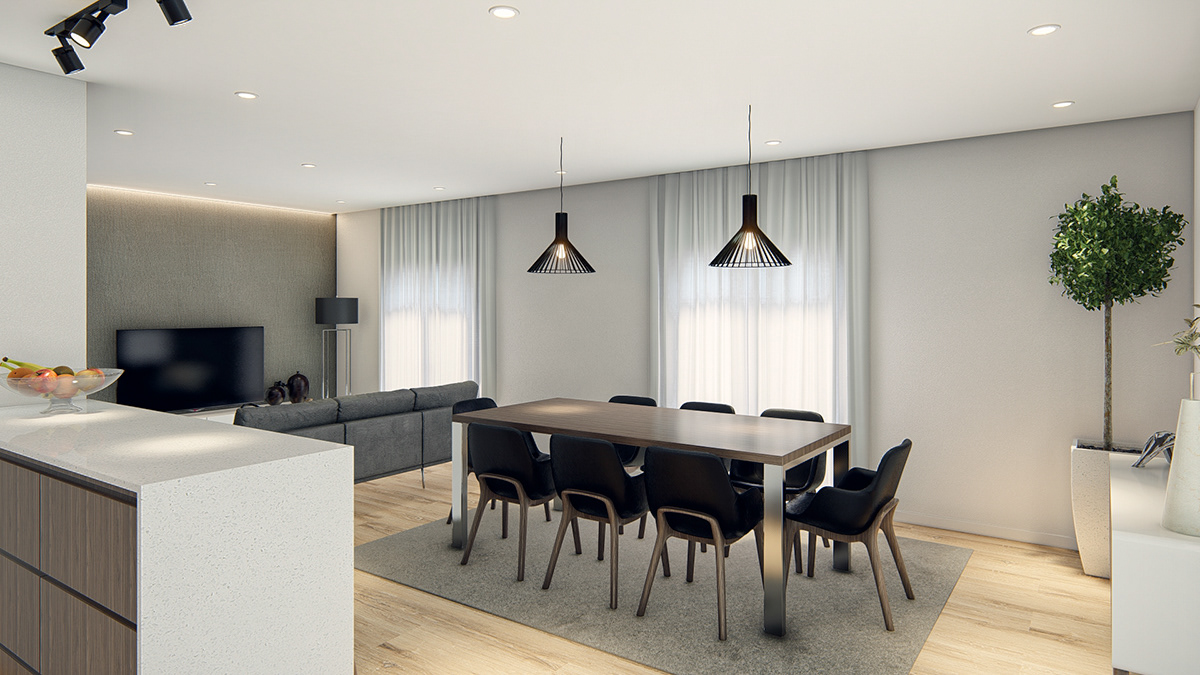 Márcio Silva - 3D interior design of urban apartment