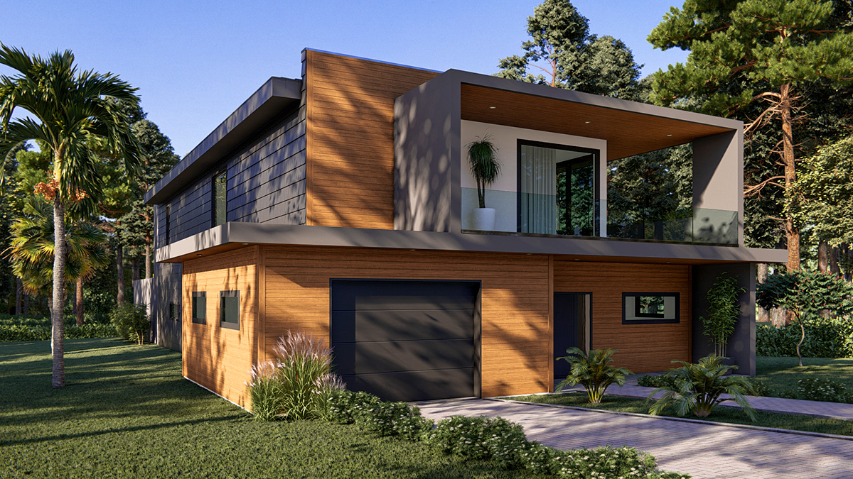 Márcio Silva - 3D new wave wooden house