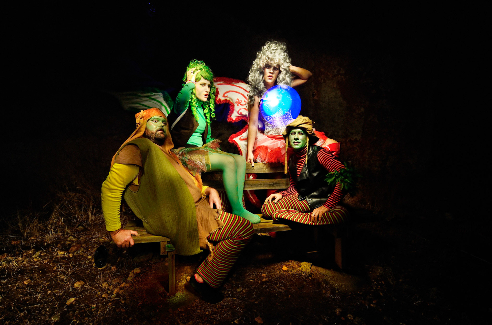 Sesion fotografia nocturna lightpainting "Magic Land"