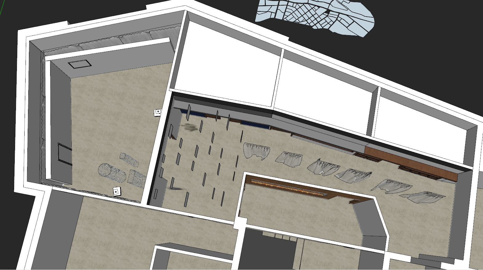 Space diagram for the installation