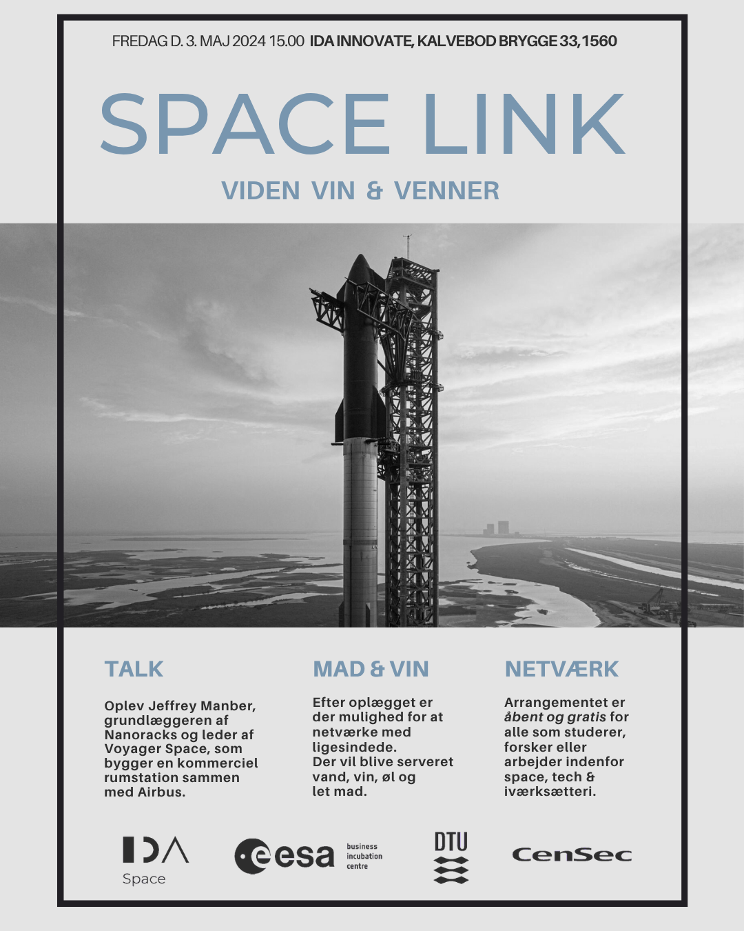 DTU, ESA, IDA EVENT, POSTER & FLYER