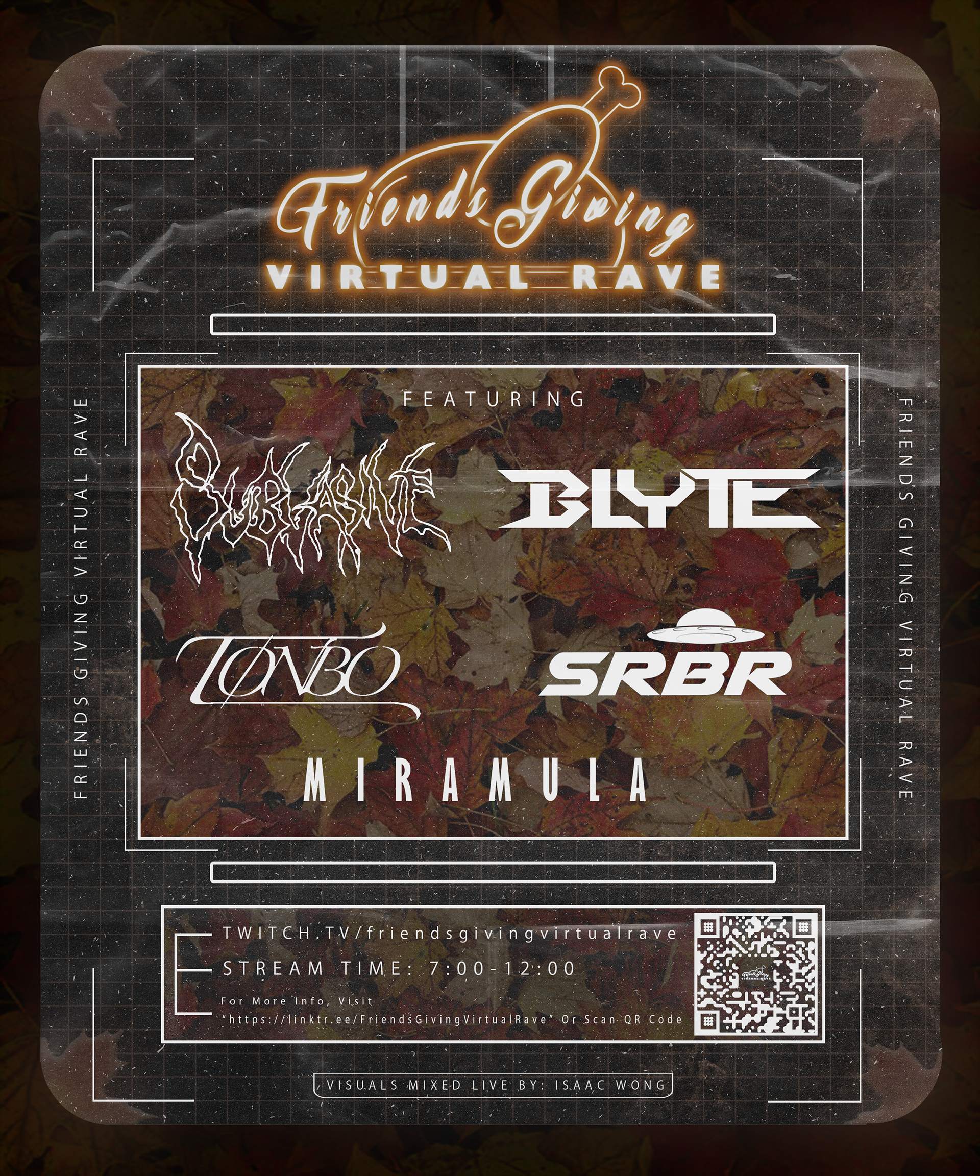 FriendsGiving Virtual Rave Poster