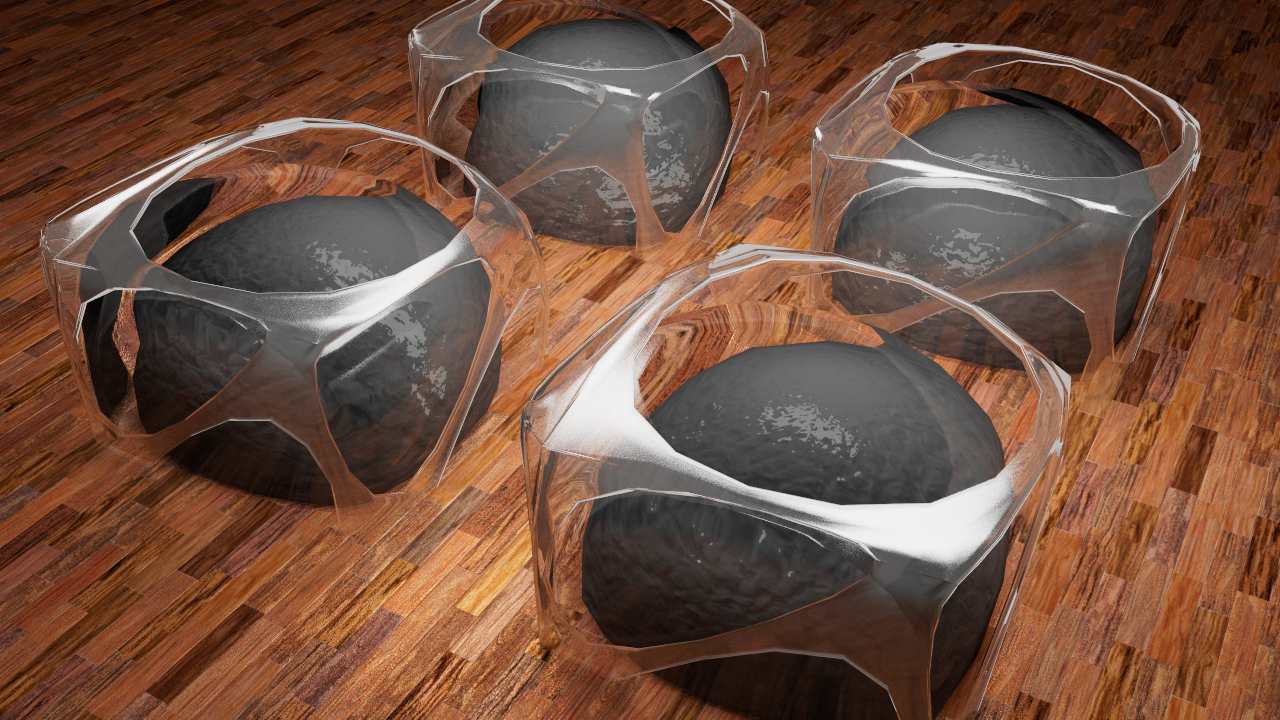 Quad-Cave Exhibition designed by AI