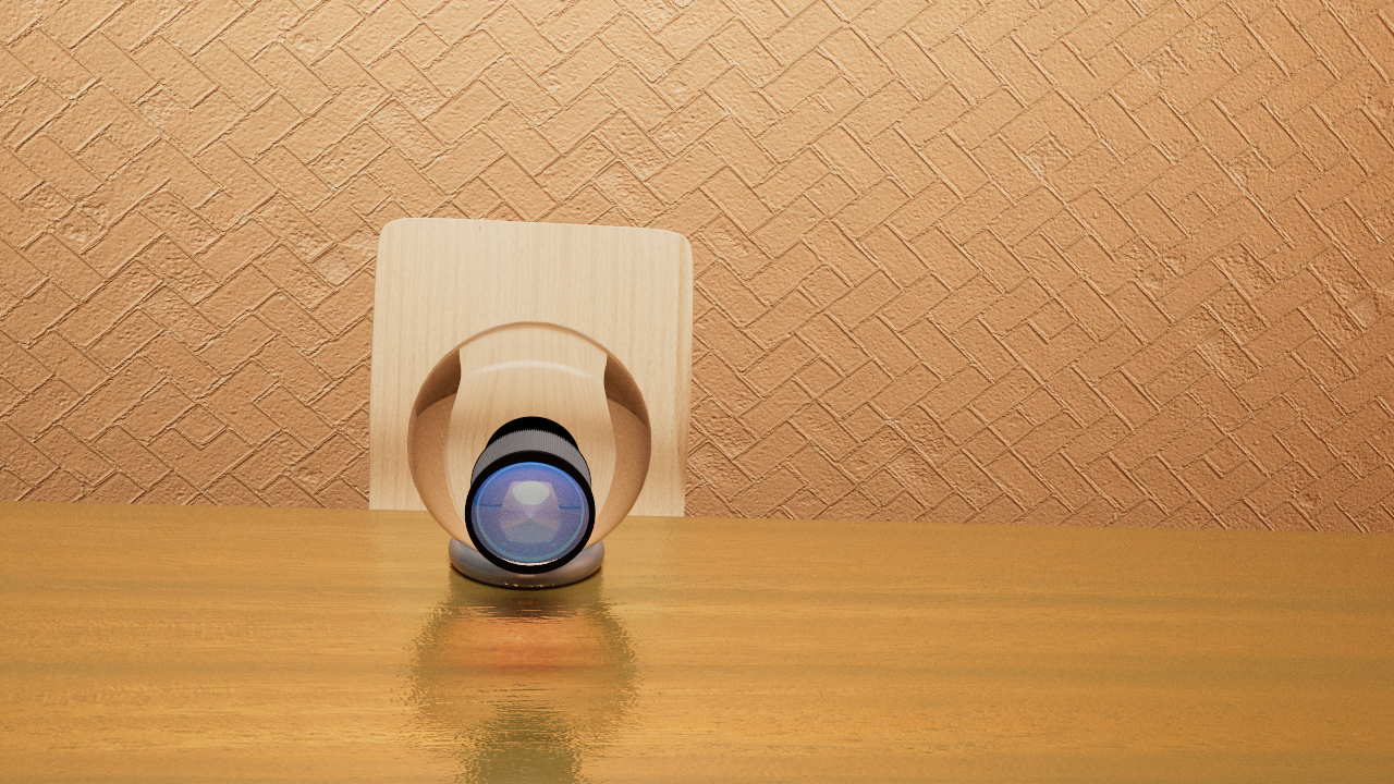 Fortune Teller's Orbuculum (crystal sphere), with 35 mm prime lens
