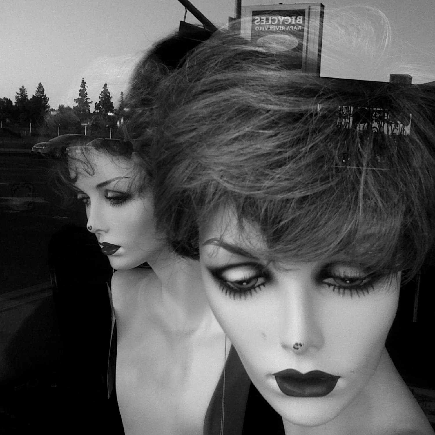 Two Mannequins with wigs