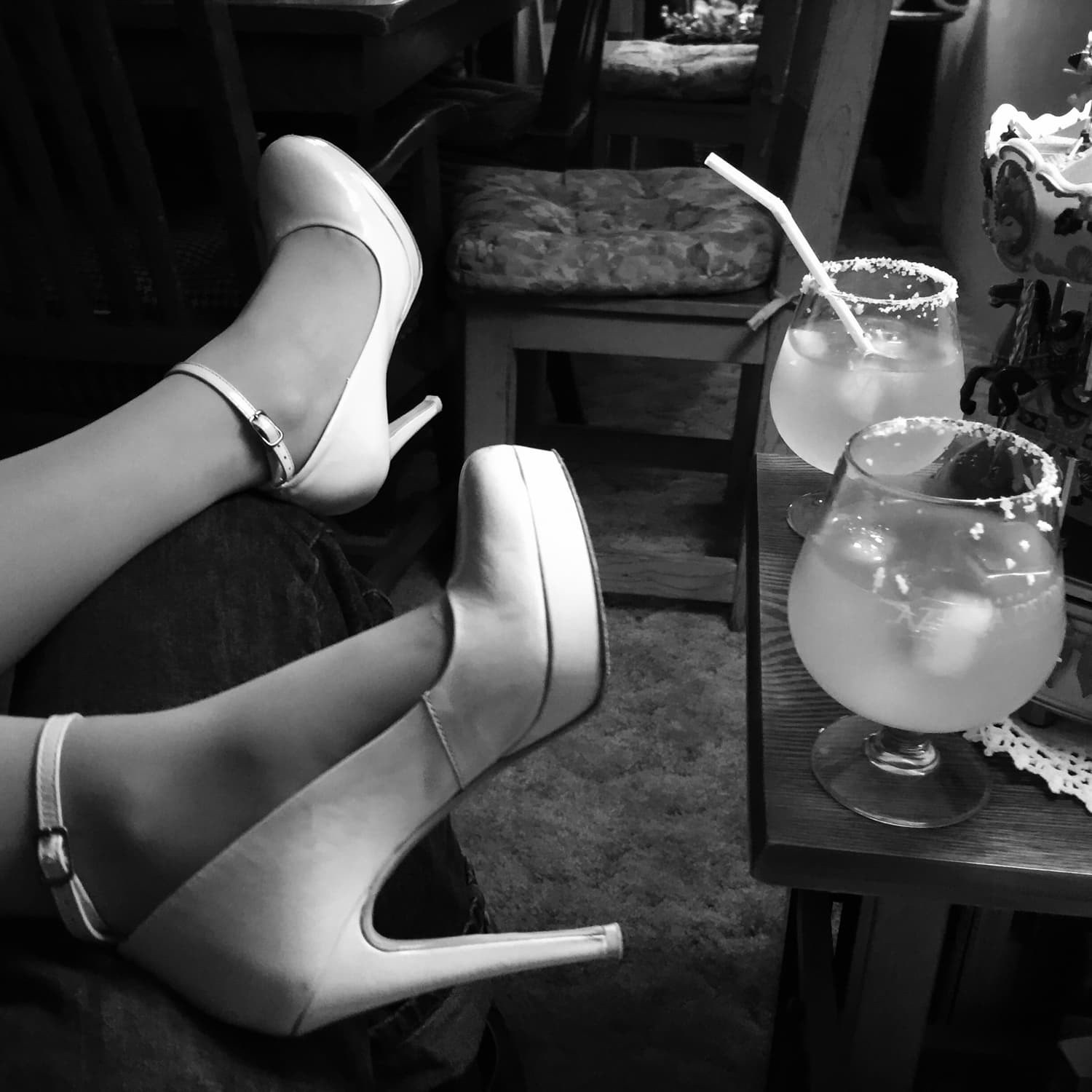 Two Margaritas and a pair of high heels
